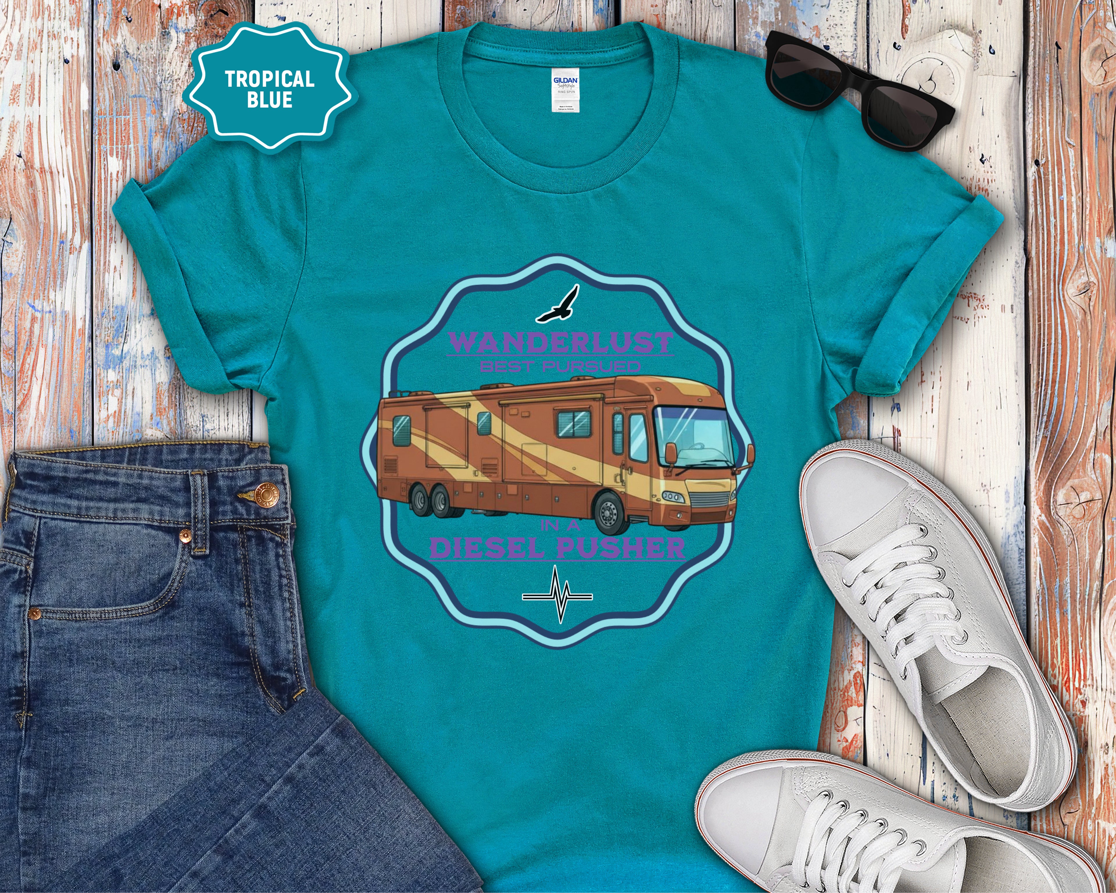Wanderlust Diesel Pusher RV T-Shirt
