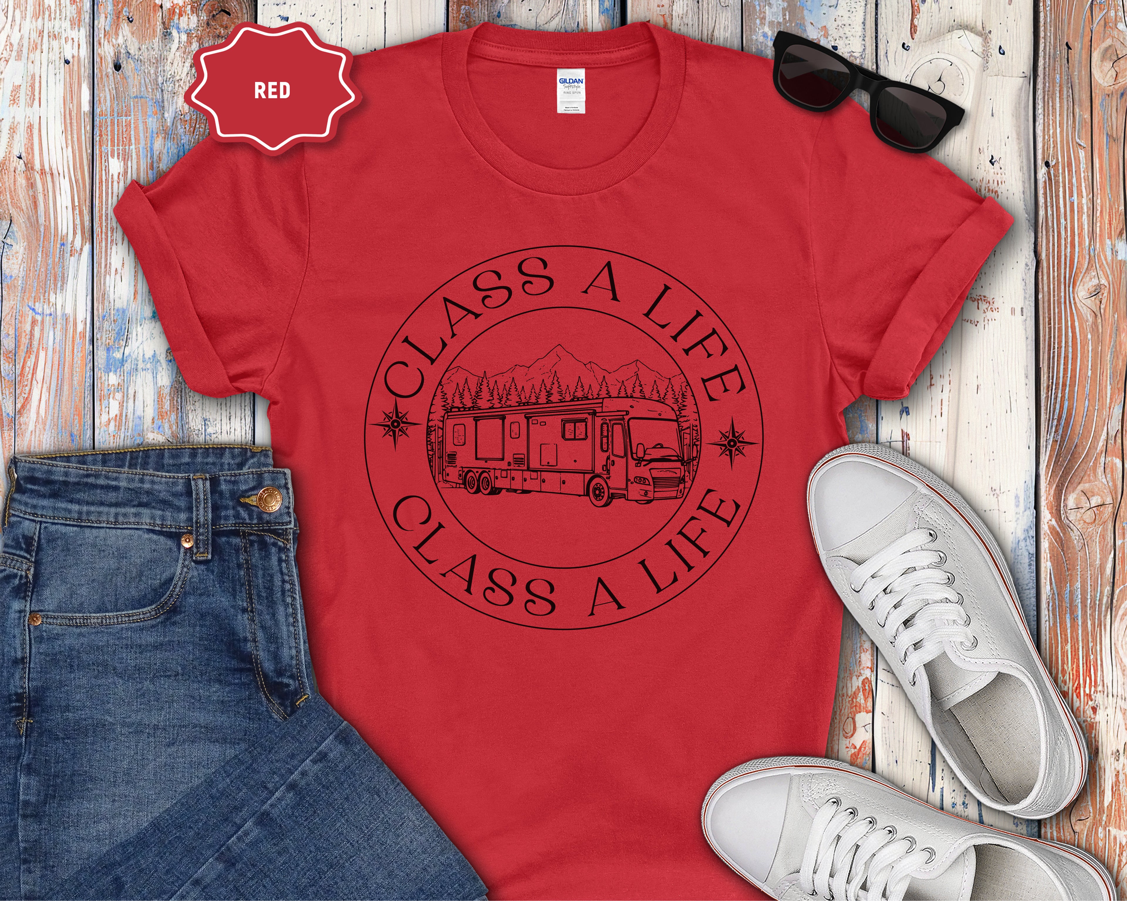 "Class A Life" Camper RV Graphic Tee