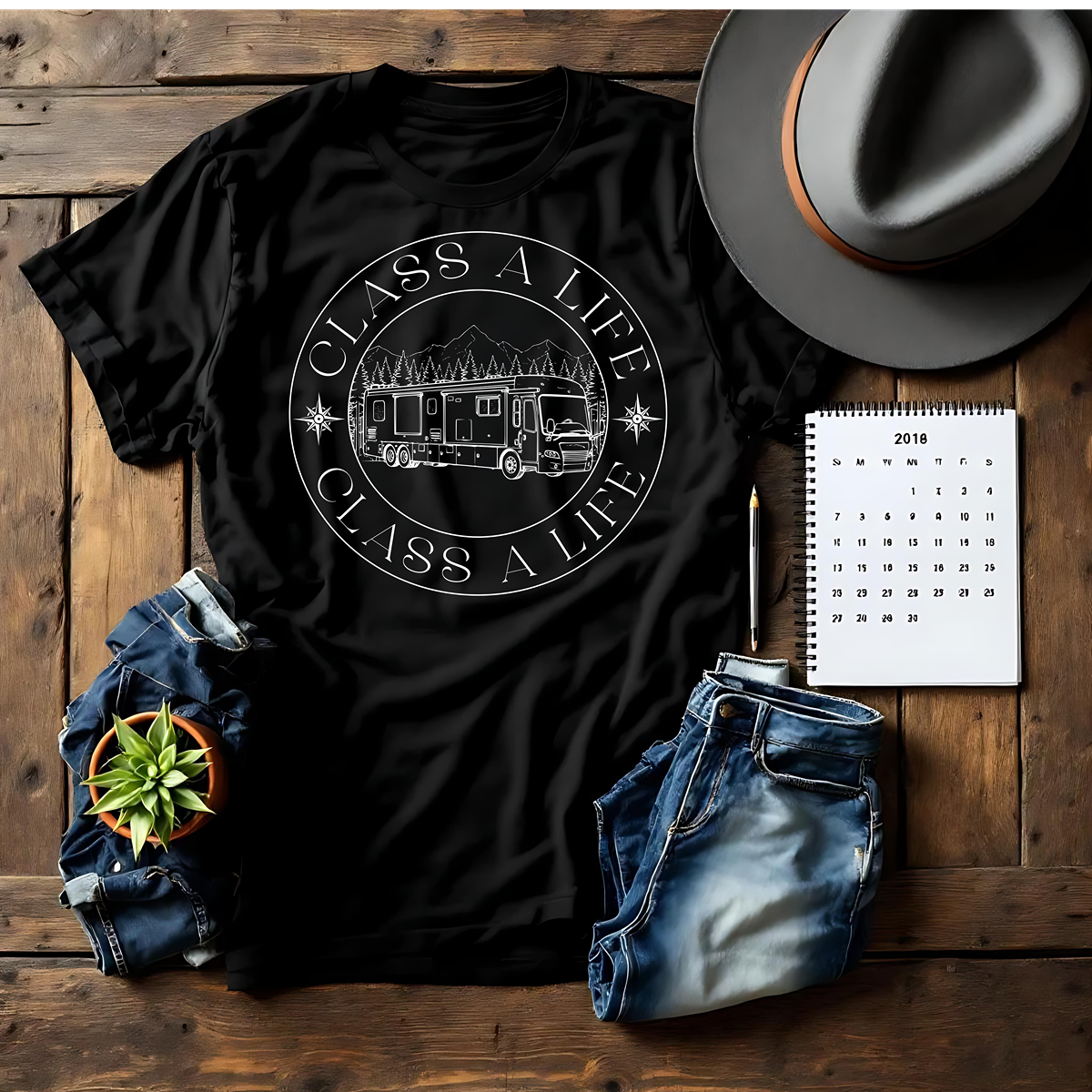 "Class A Life" Camper RV Graphic Tee