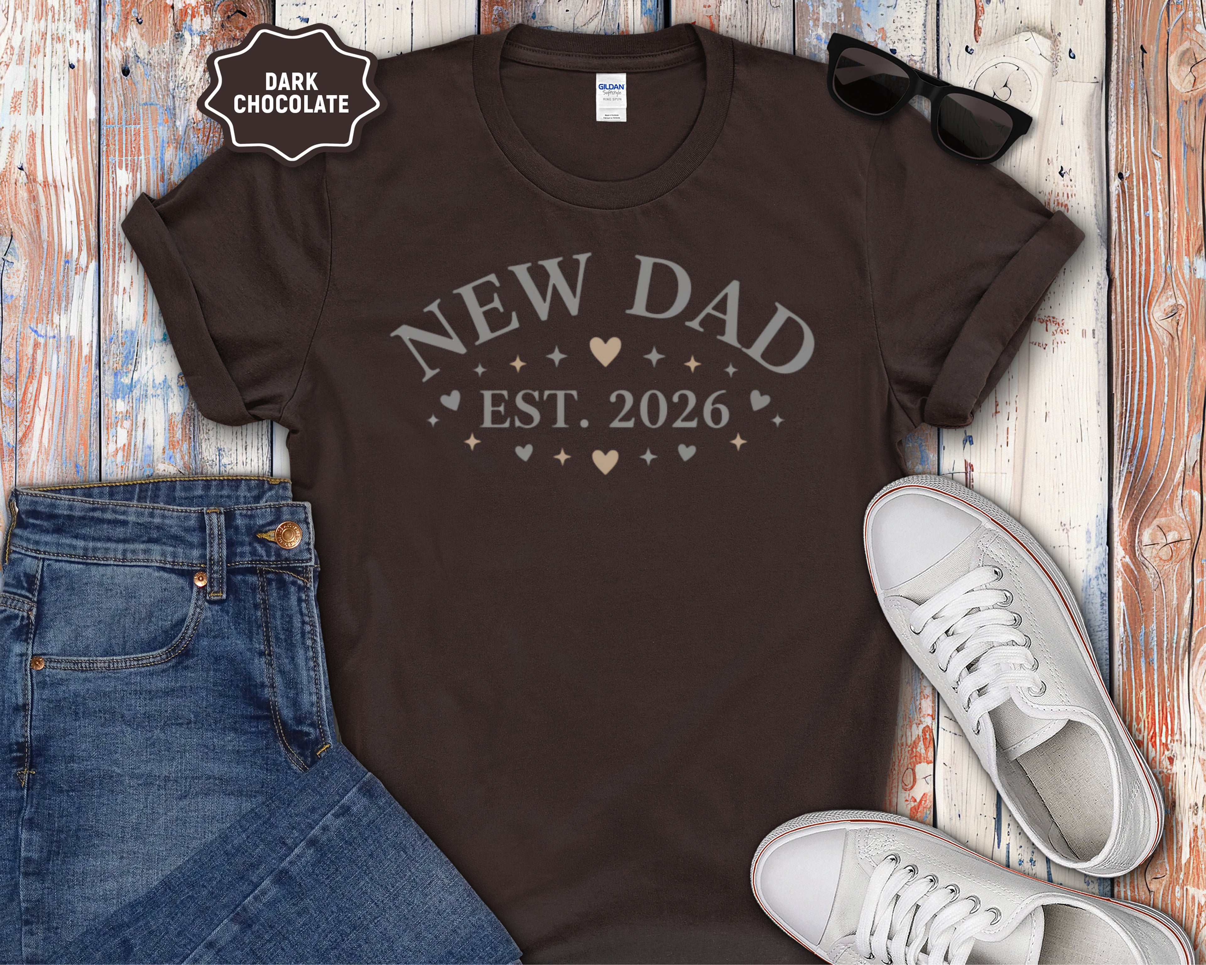 "New Dad Est. 2026" New Dad T-Shirt