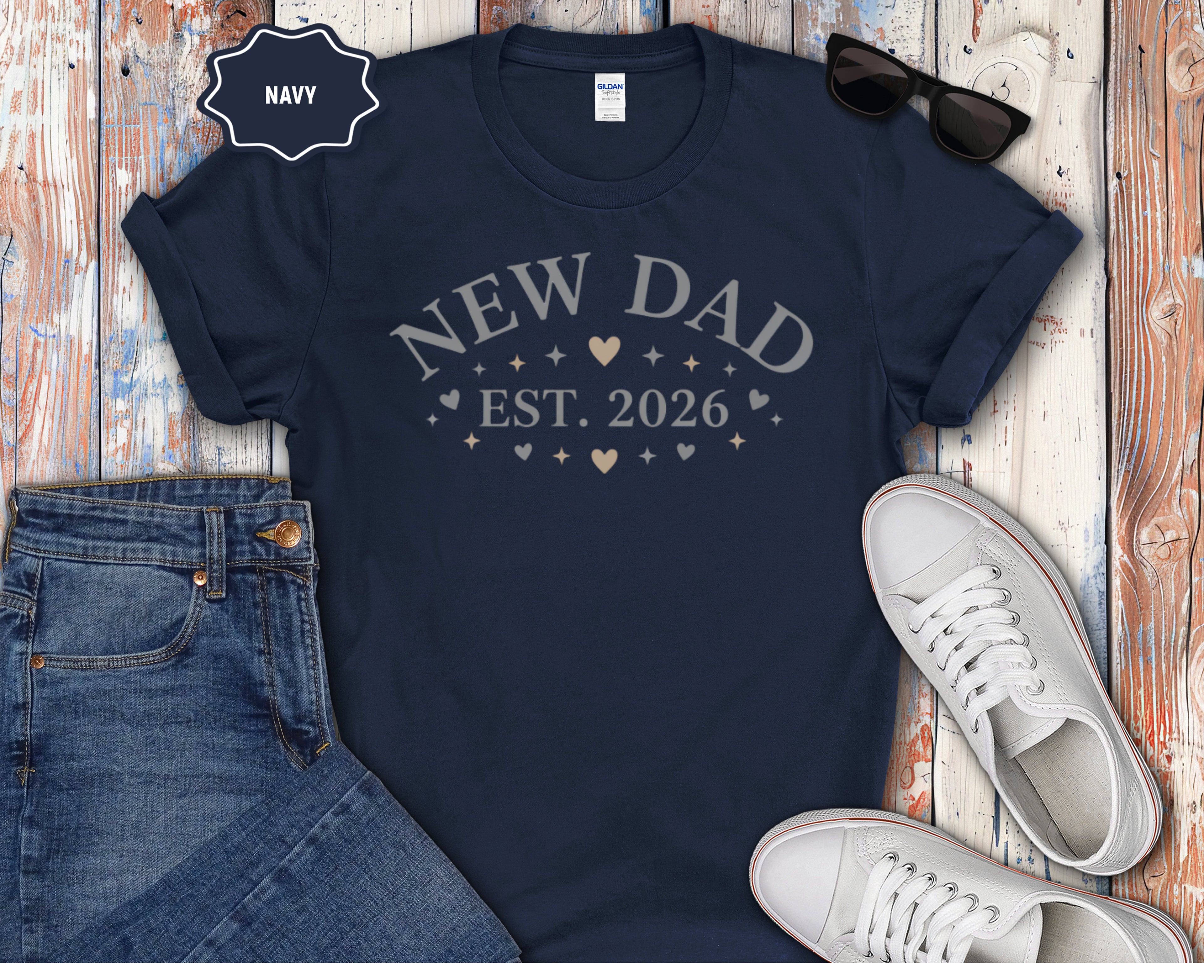 "New Dad Est. 2026" New Dad T-Shirt