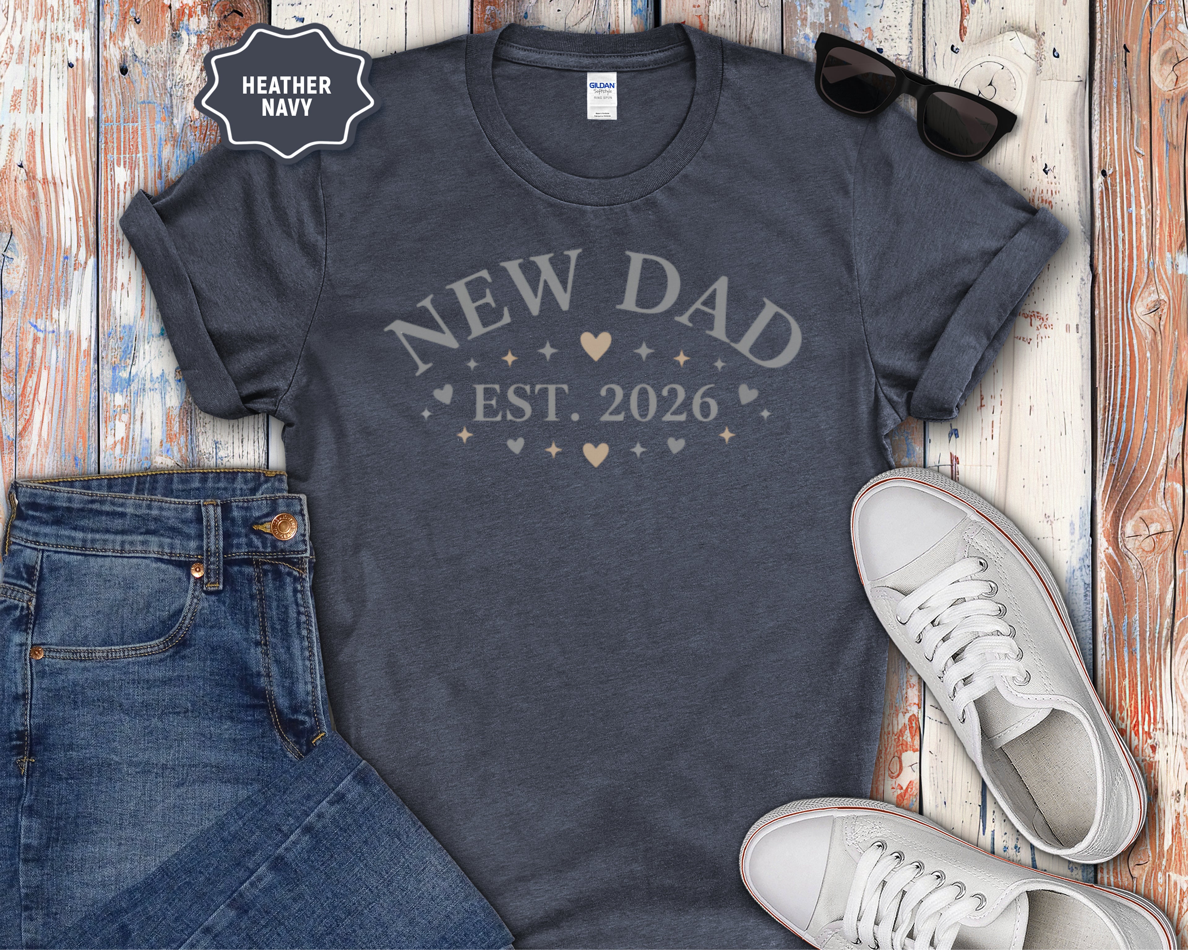 "New Dad Est. 2026" New Dad T-Shirt