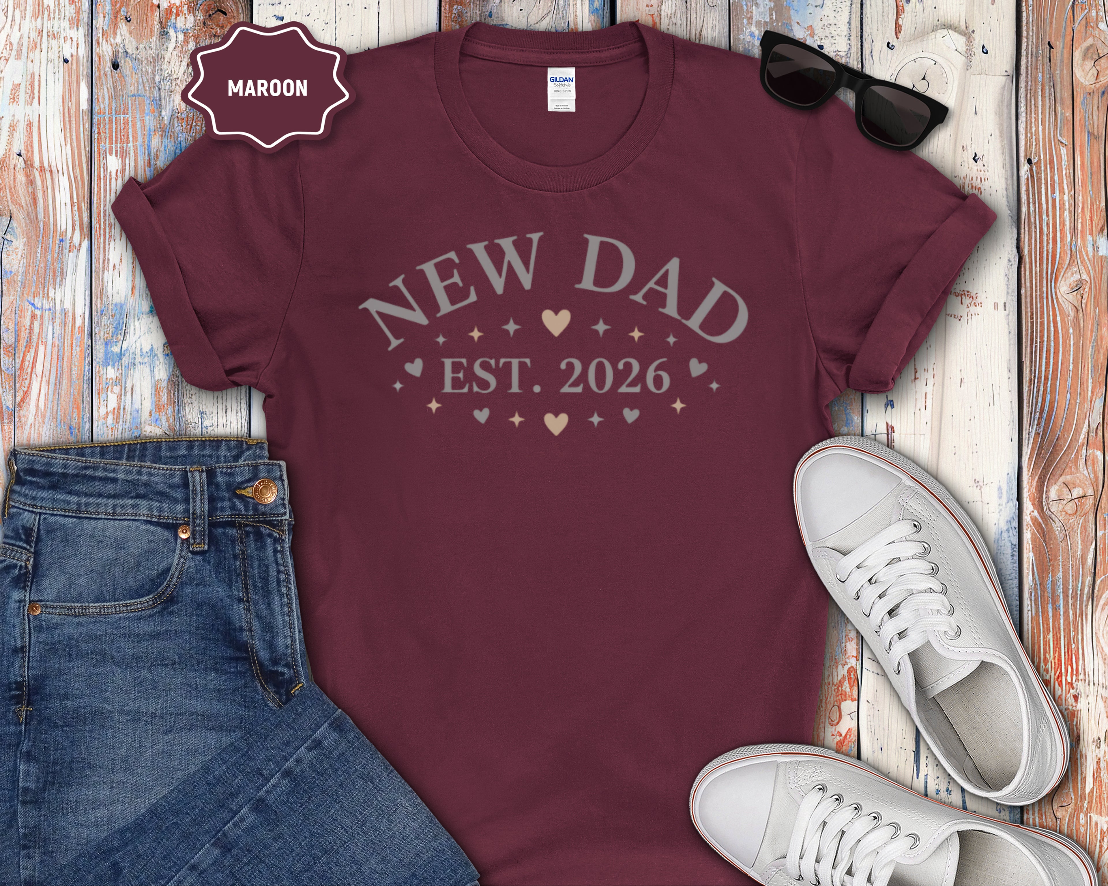 "New Dad Est. 2026" New Dad T-Shirt