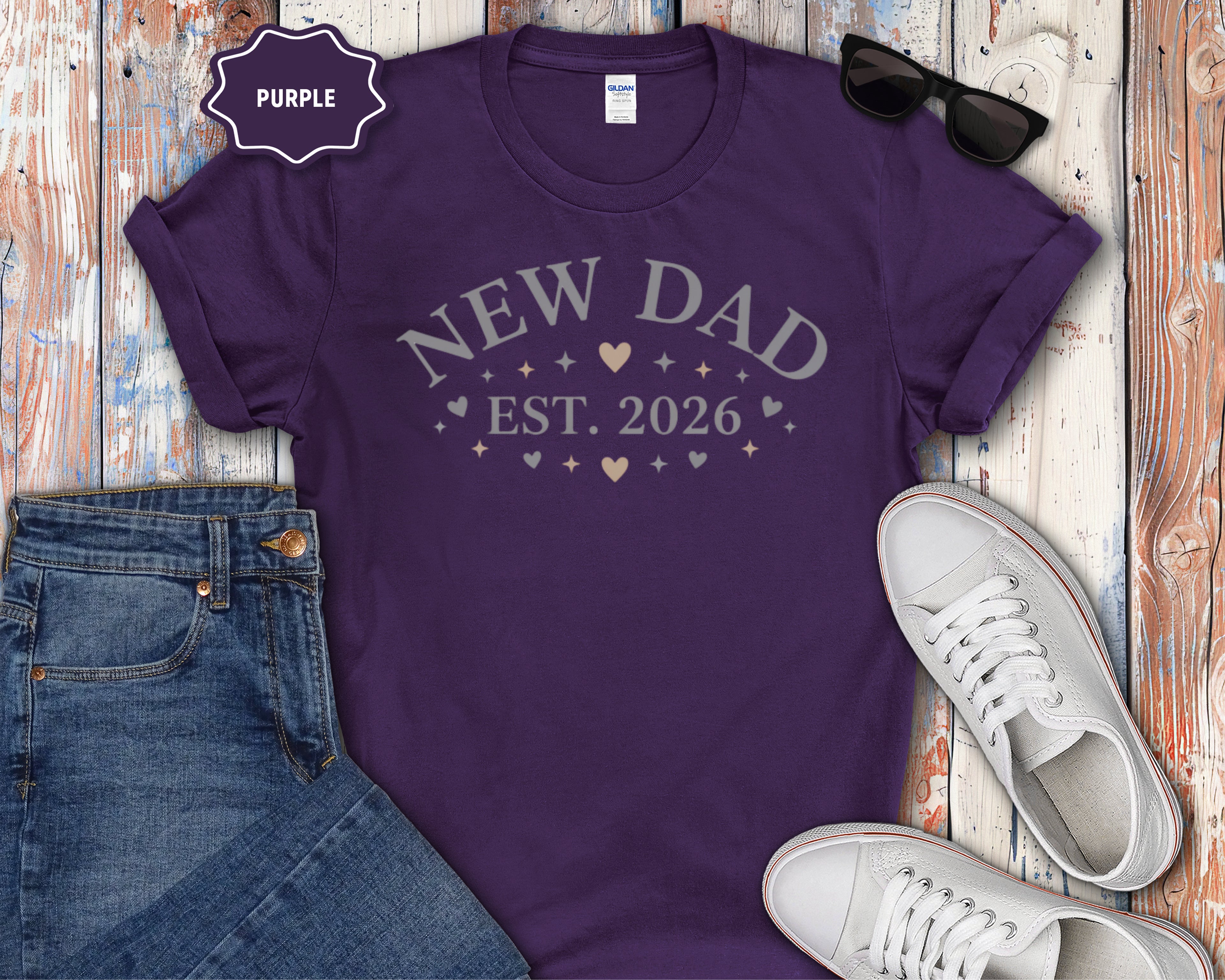 "New Dad Est. 2026" New Dad T-Shirt