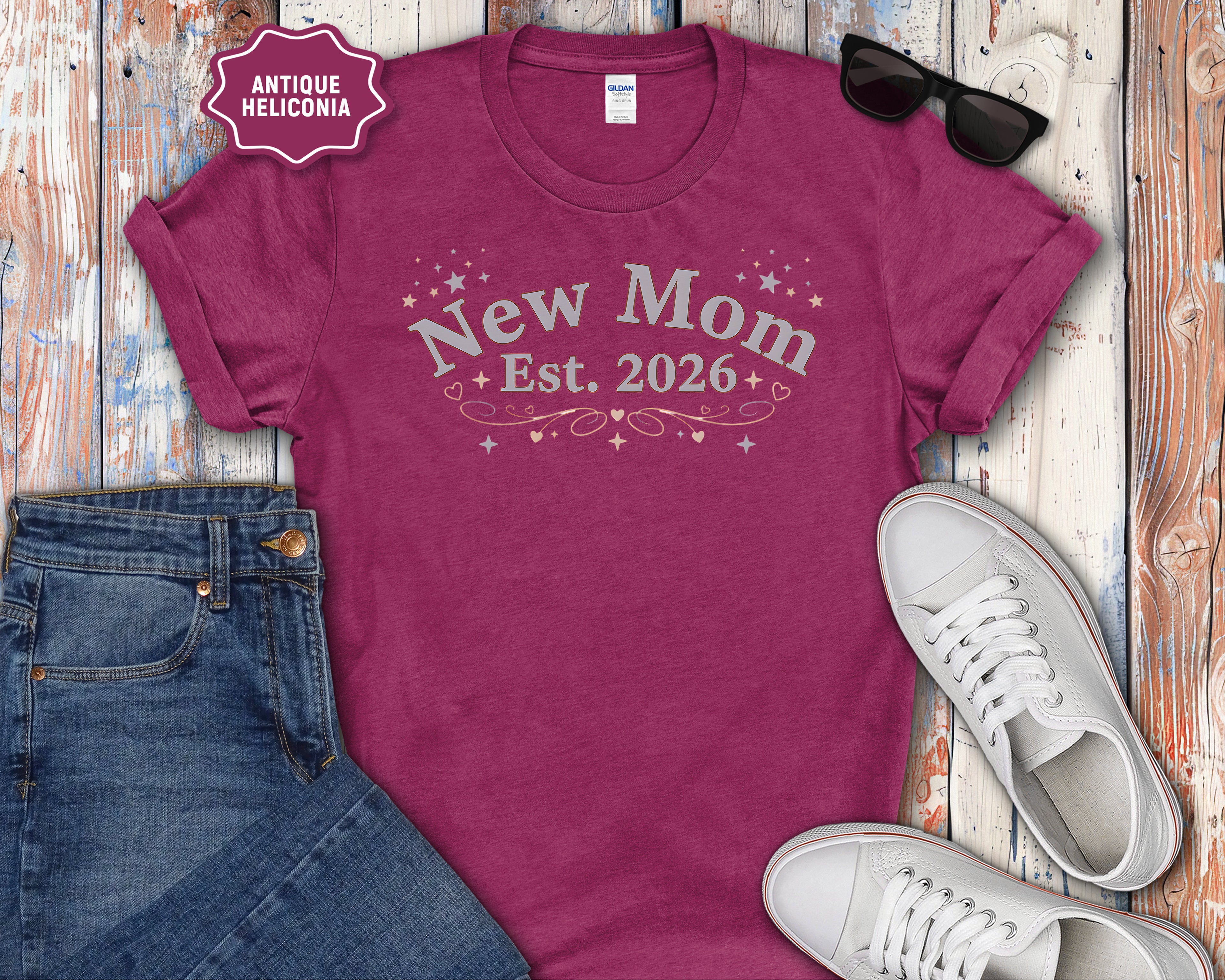 New Mom Est. 2026 T-Shirt