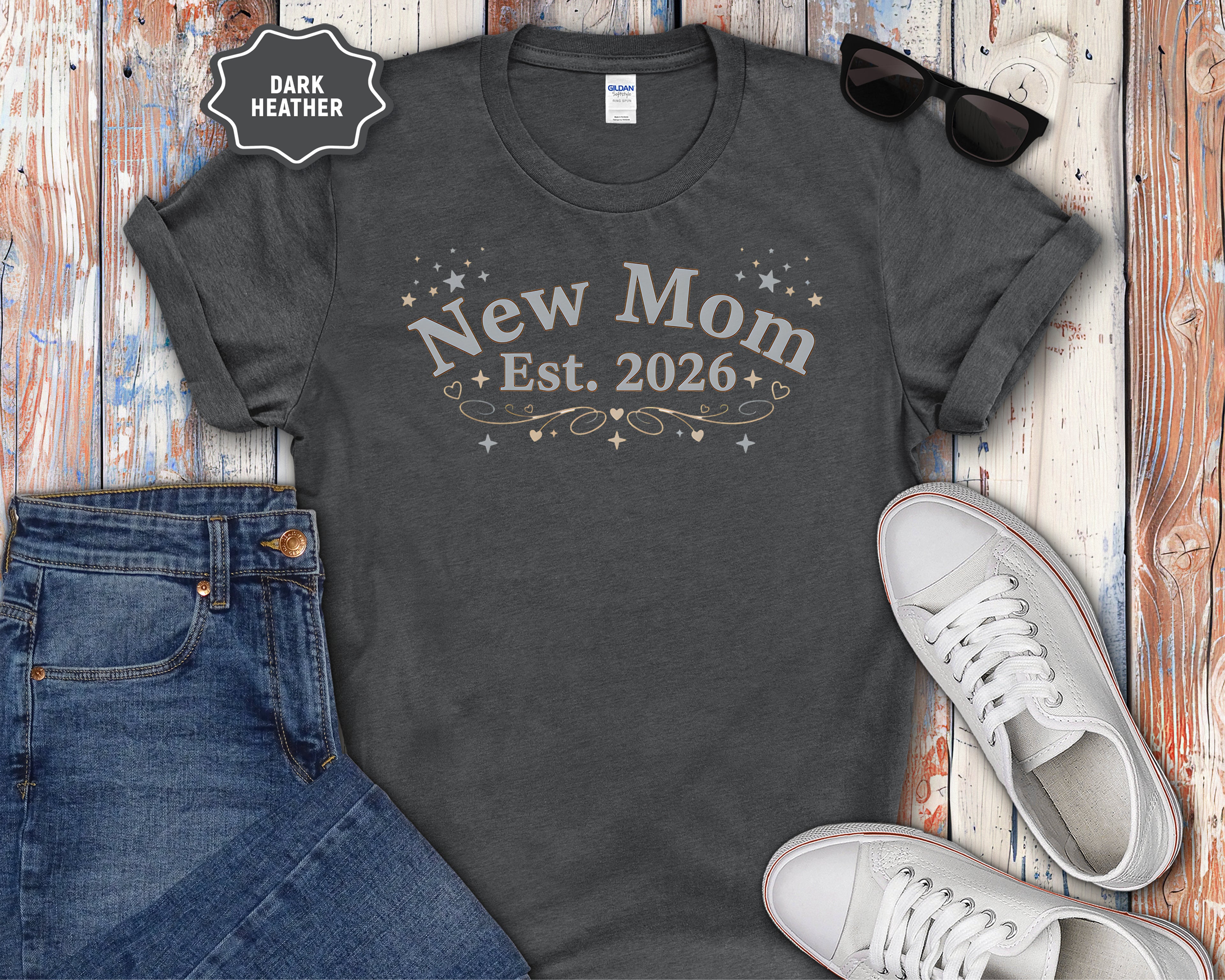 New Mom Est. 2026 T-Shirt