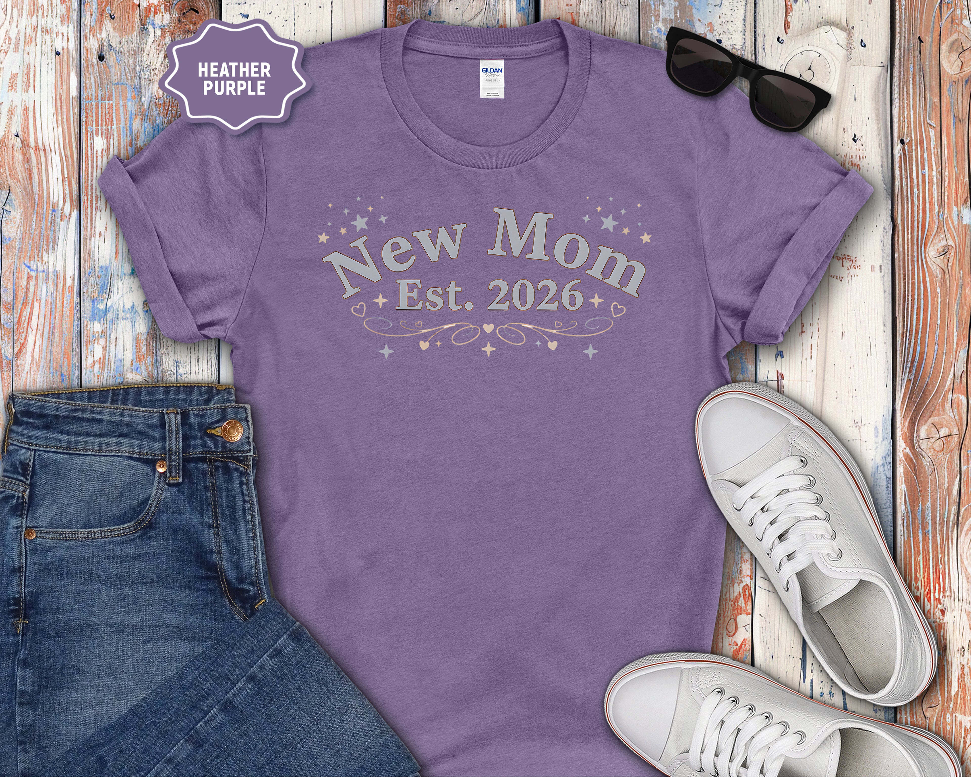 New Mom Est. 2026 T-Shirt