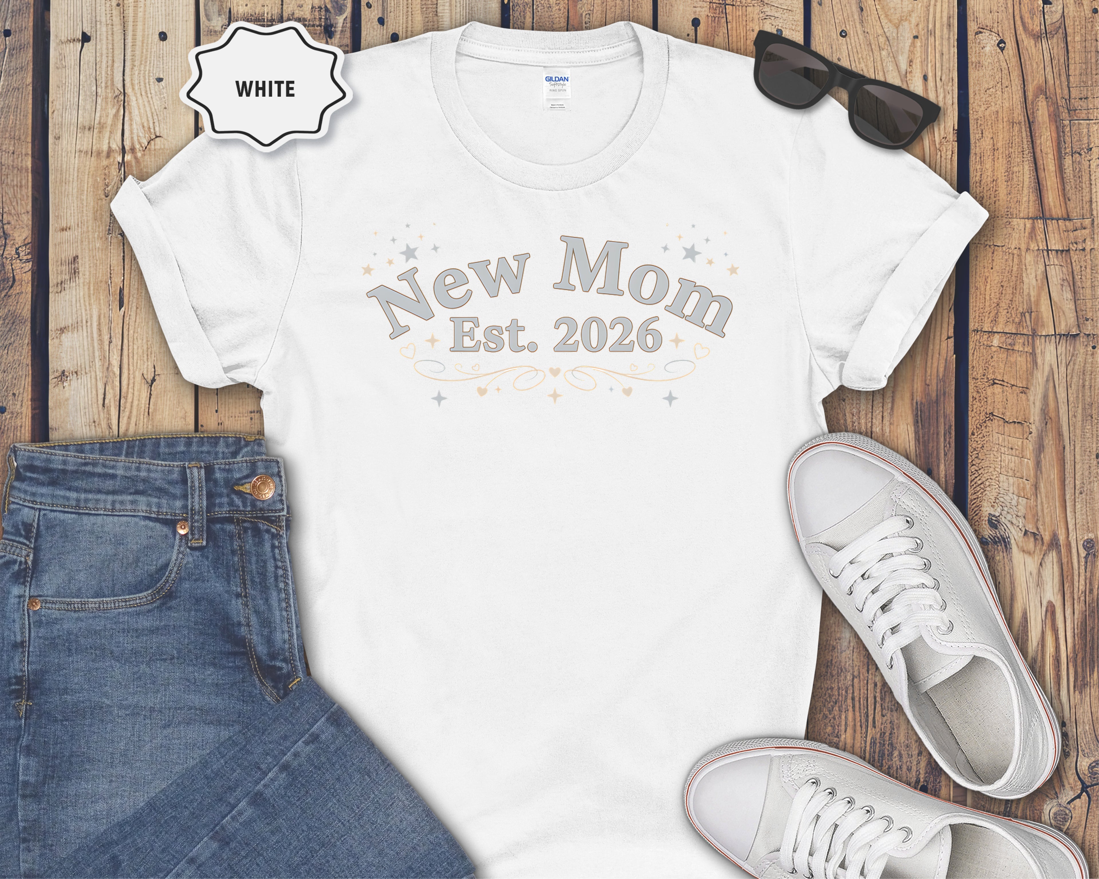 New Mom Est. 2026 T-Shirt