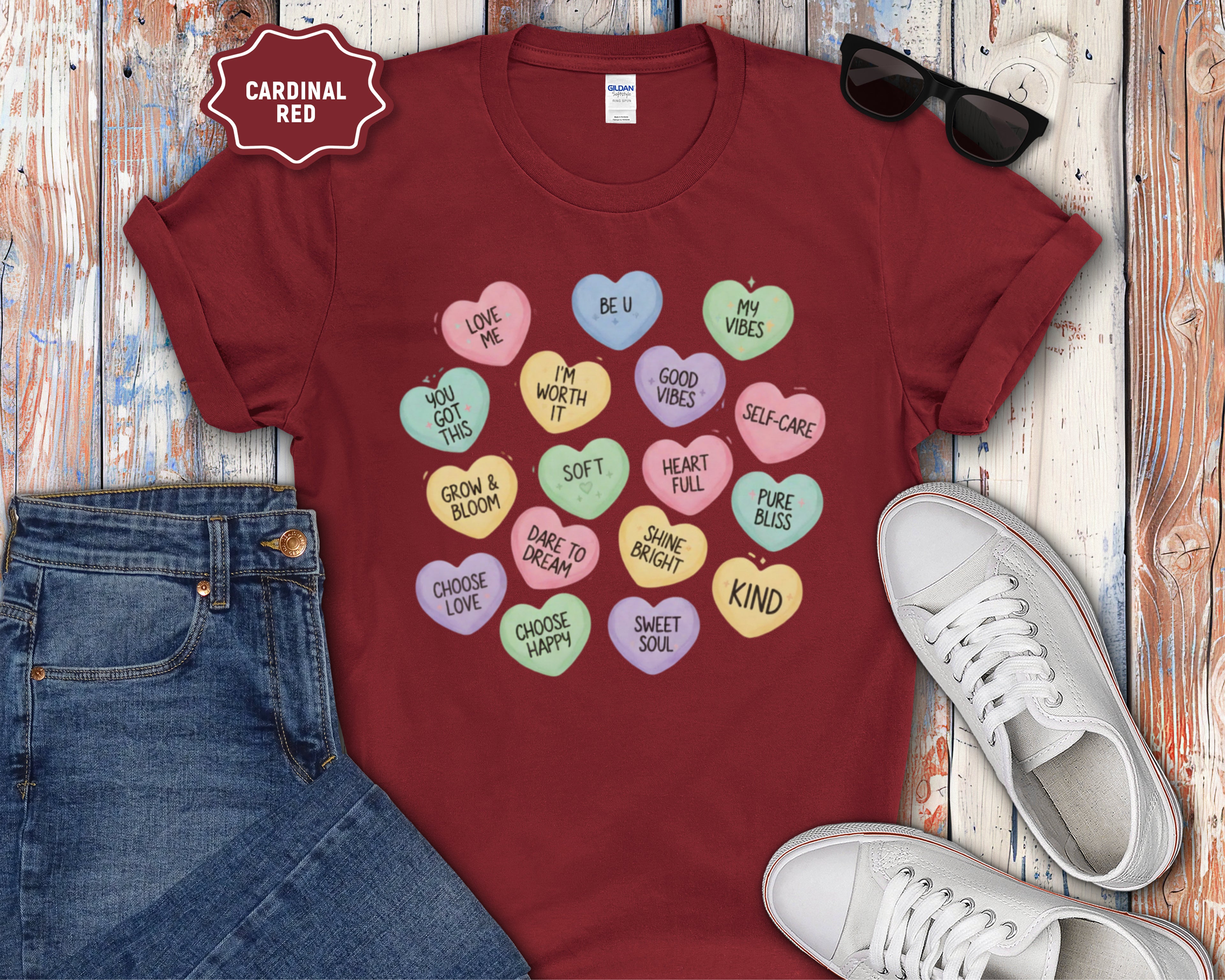 Conversation Heart Affrimation T-Shirt