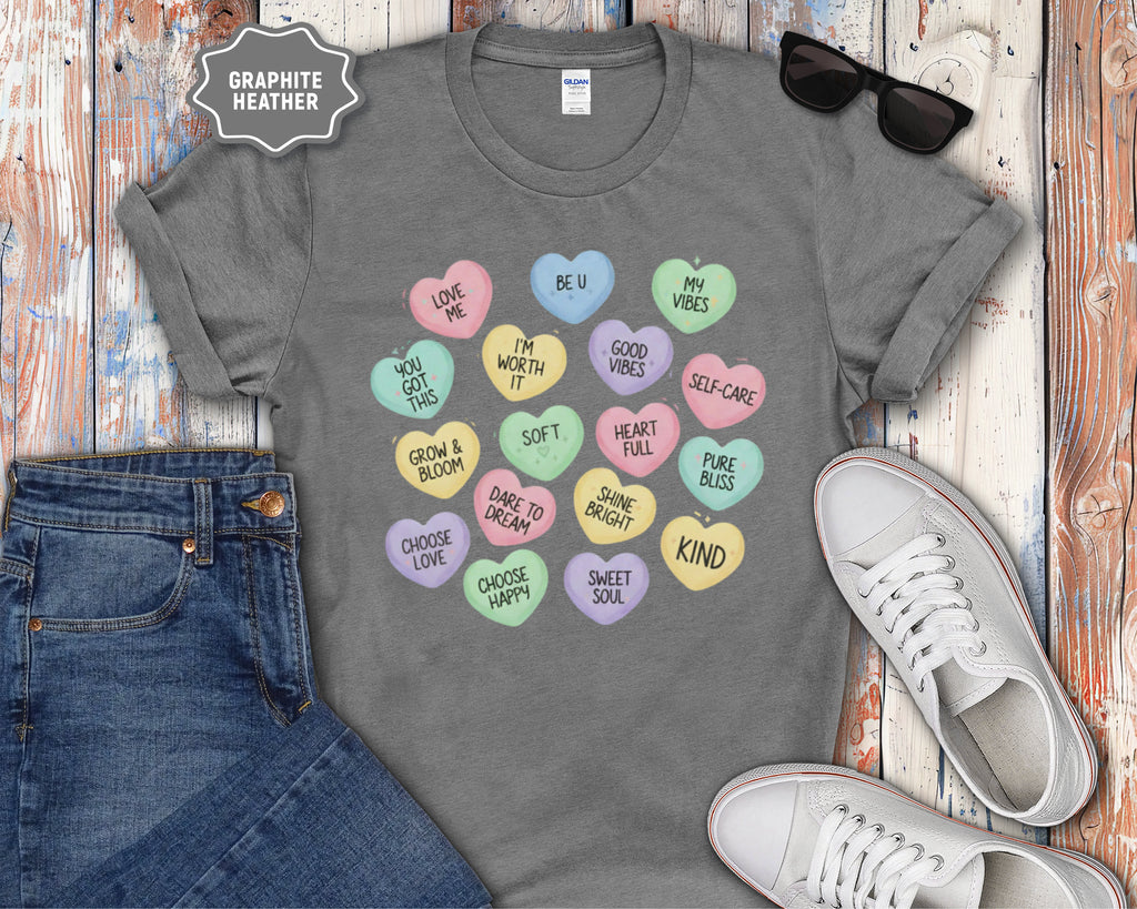 Conversation Heart Affrimation T-Shirt