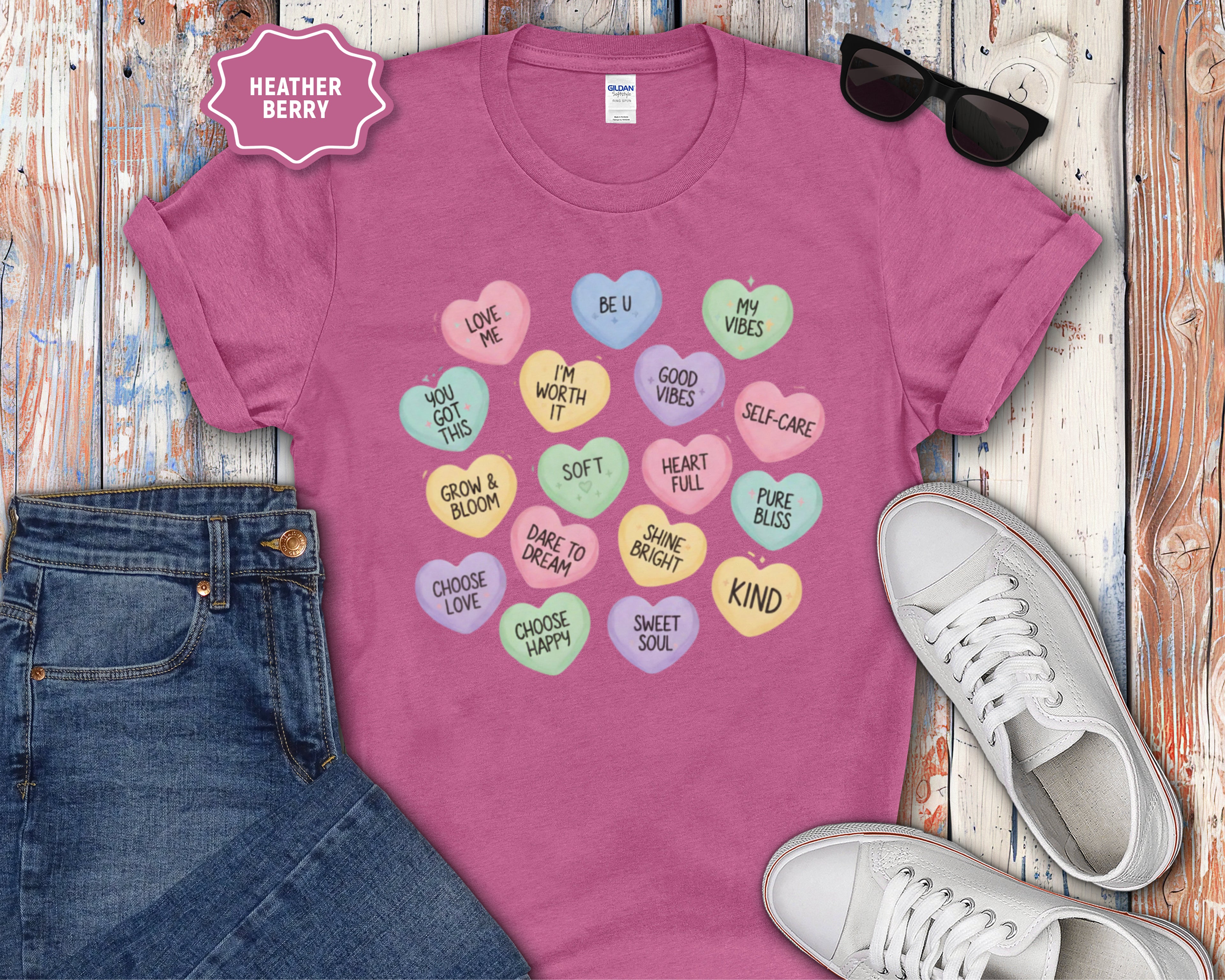 Conversation Heart Affrimation T-Shirt