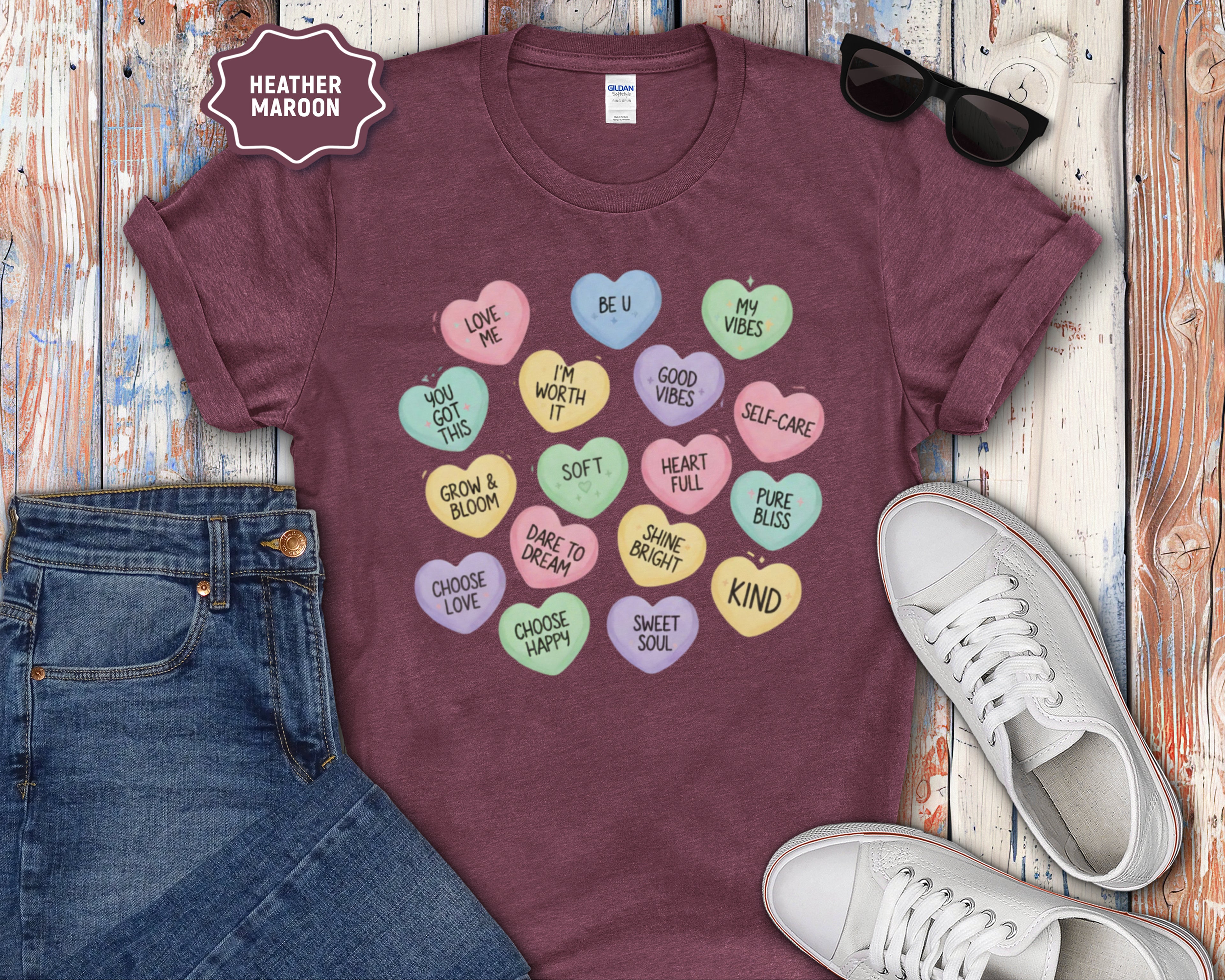 Conversation Heart Affrimation T-Shirt
