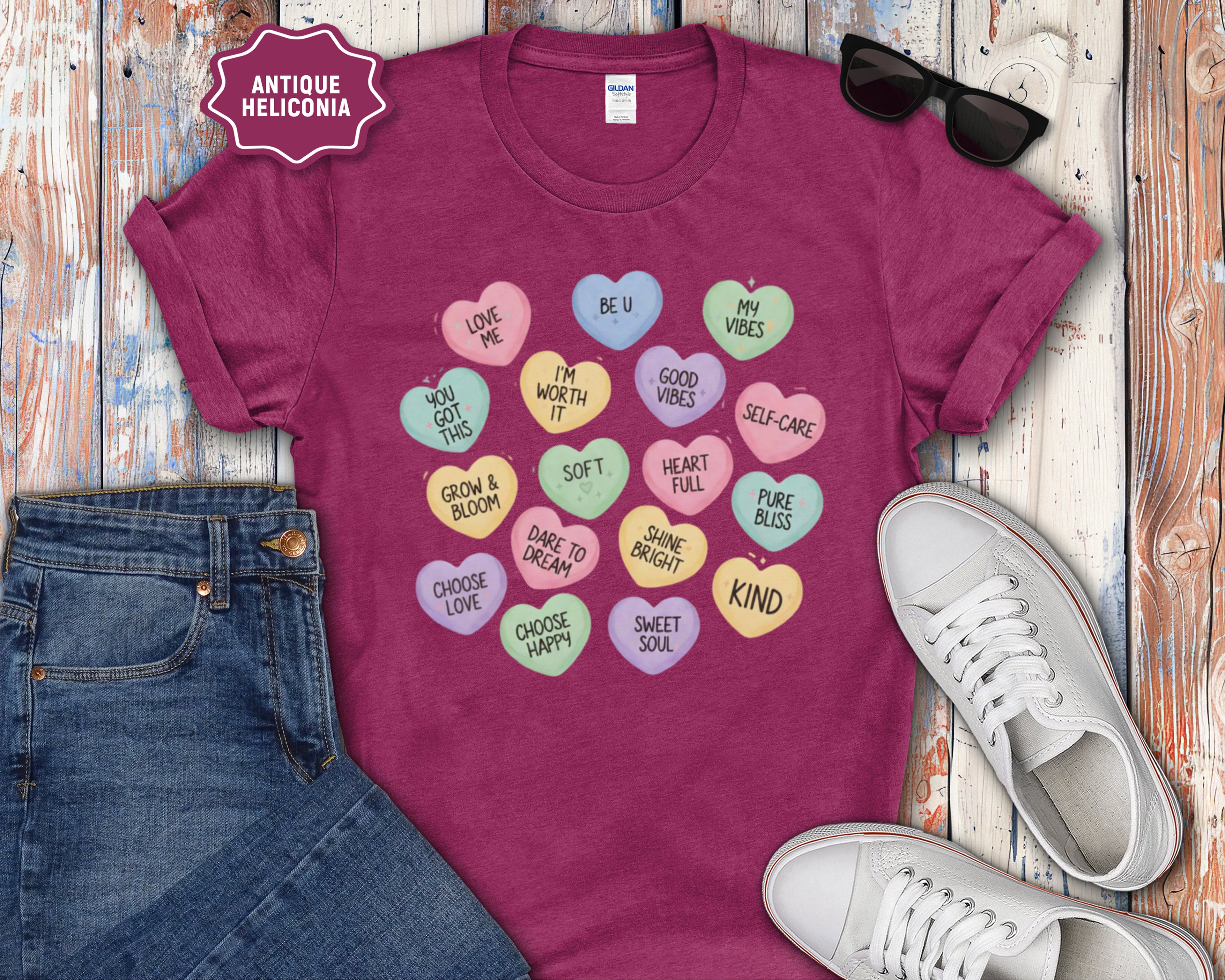 Conversation Heart Affrimation T-Shirt