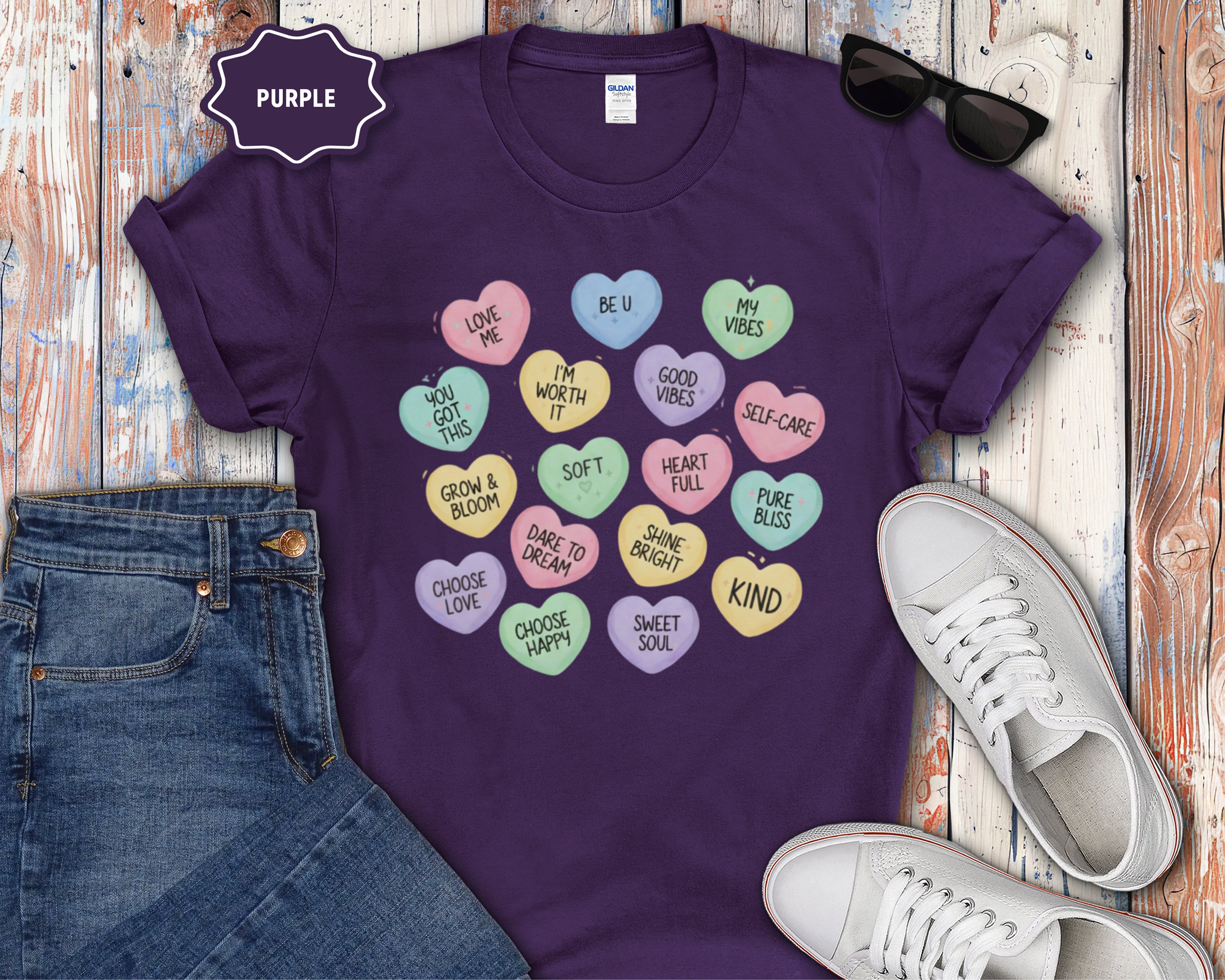 Conversation Heart Affrimation T-Shirt