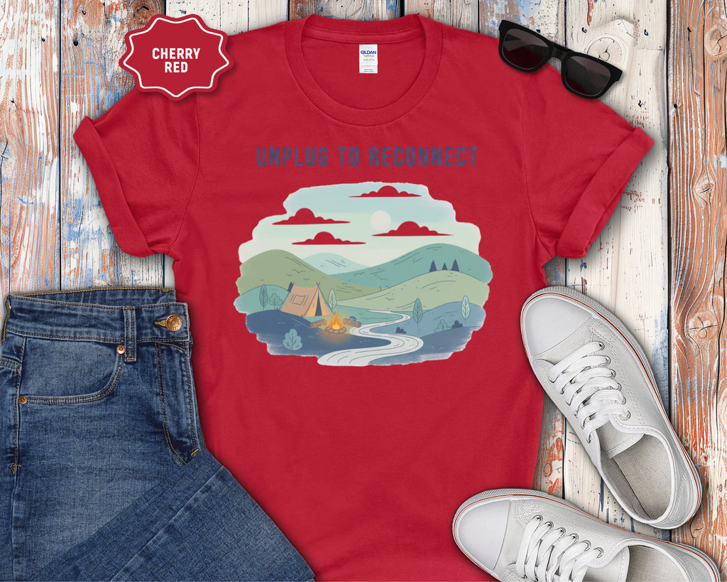 Unplug to Reconnect Camping T-Shirt
