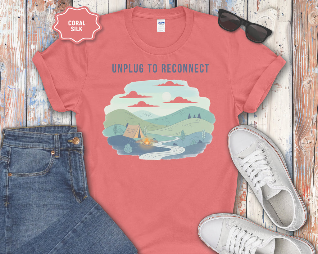 Unplug to Reconnect Camping T-Shirt