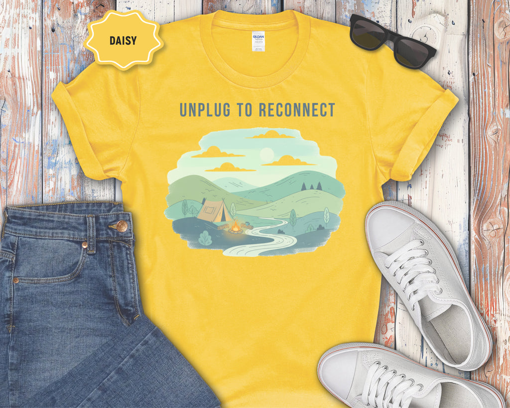 Unplug to Reconnect Camping T-Shirt