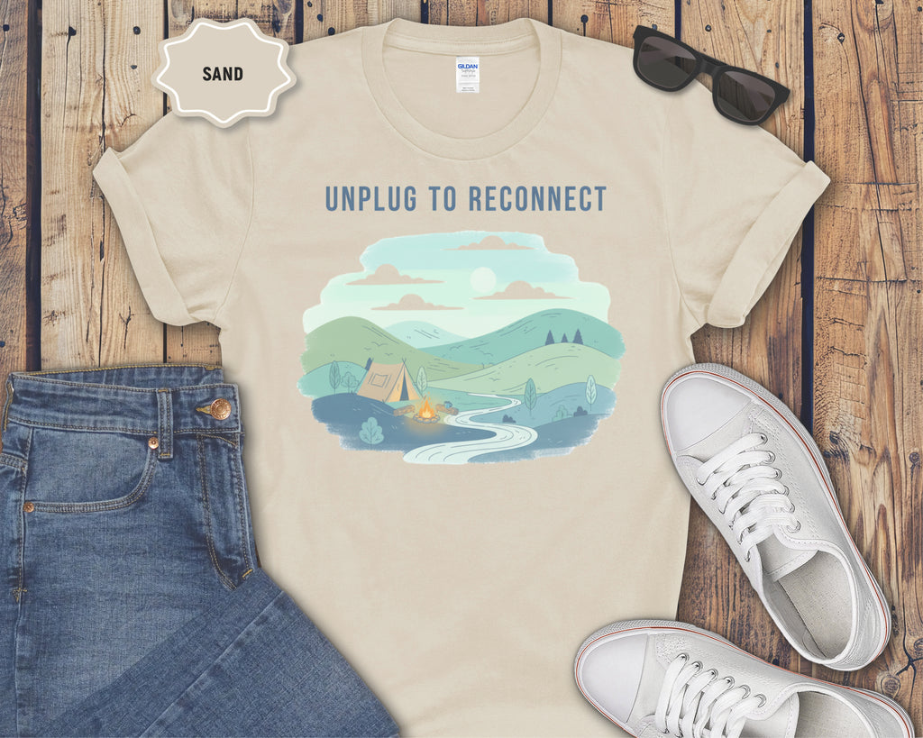 Unplug to Reconnect Camping T-Shirt