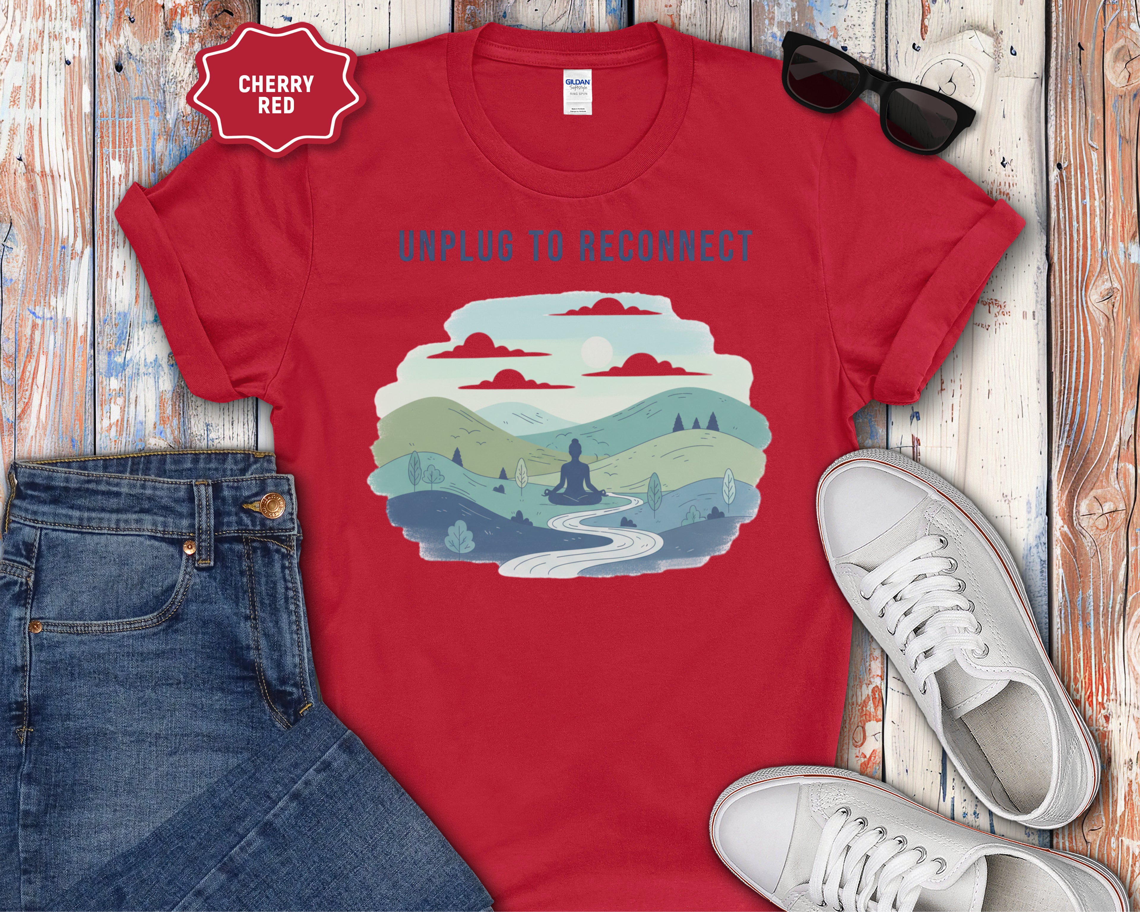 "Unplug to Reconnect" Mindfulness Tee