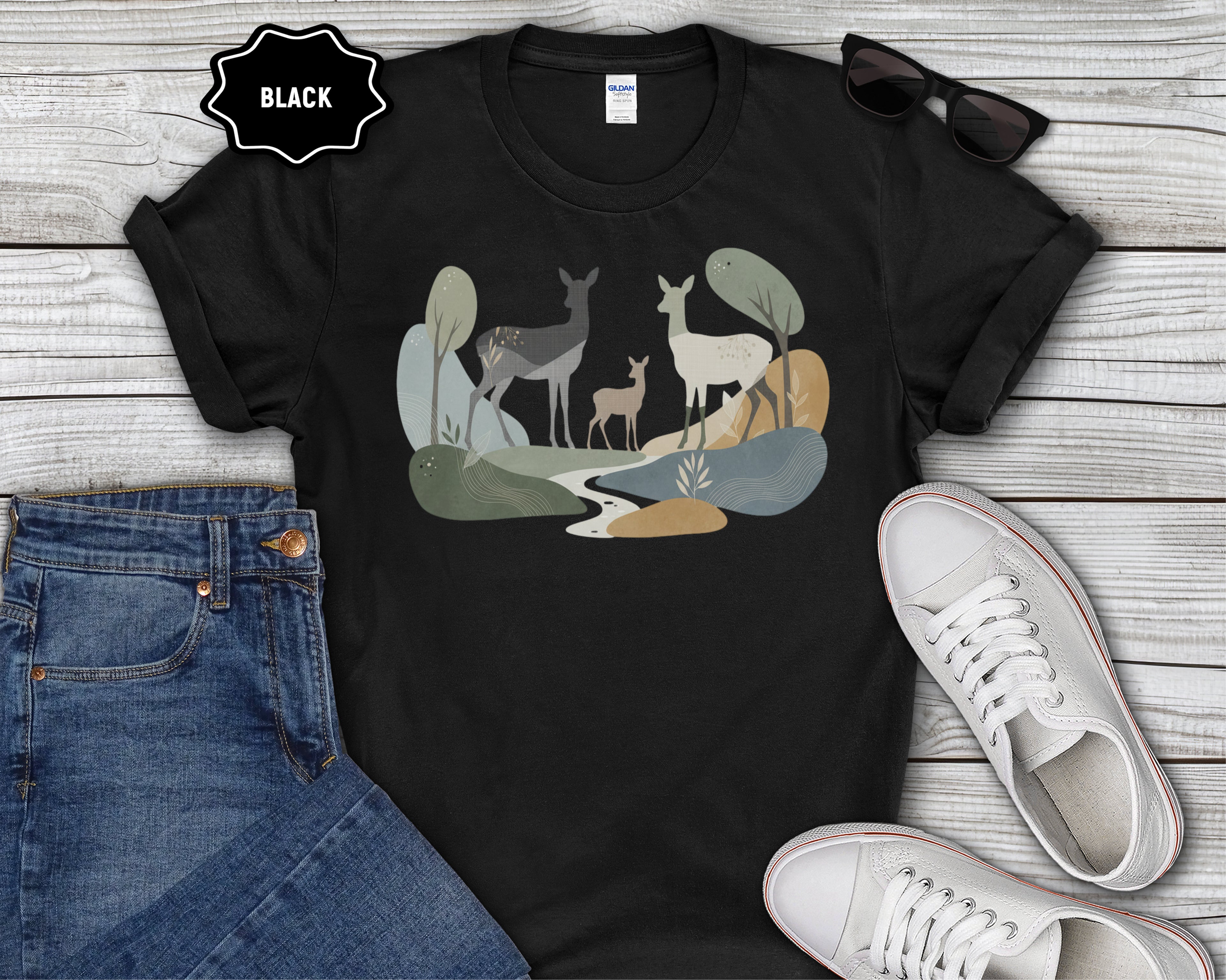 Deer Meadow Graphic T-Shirt