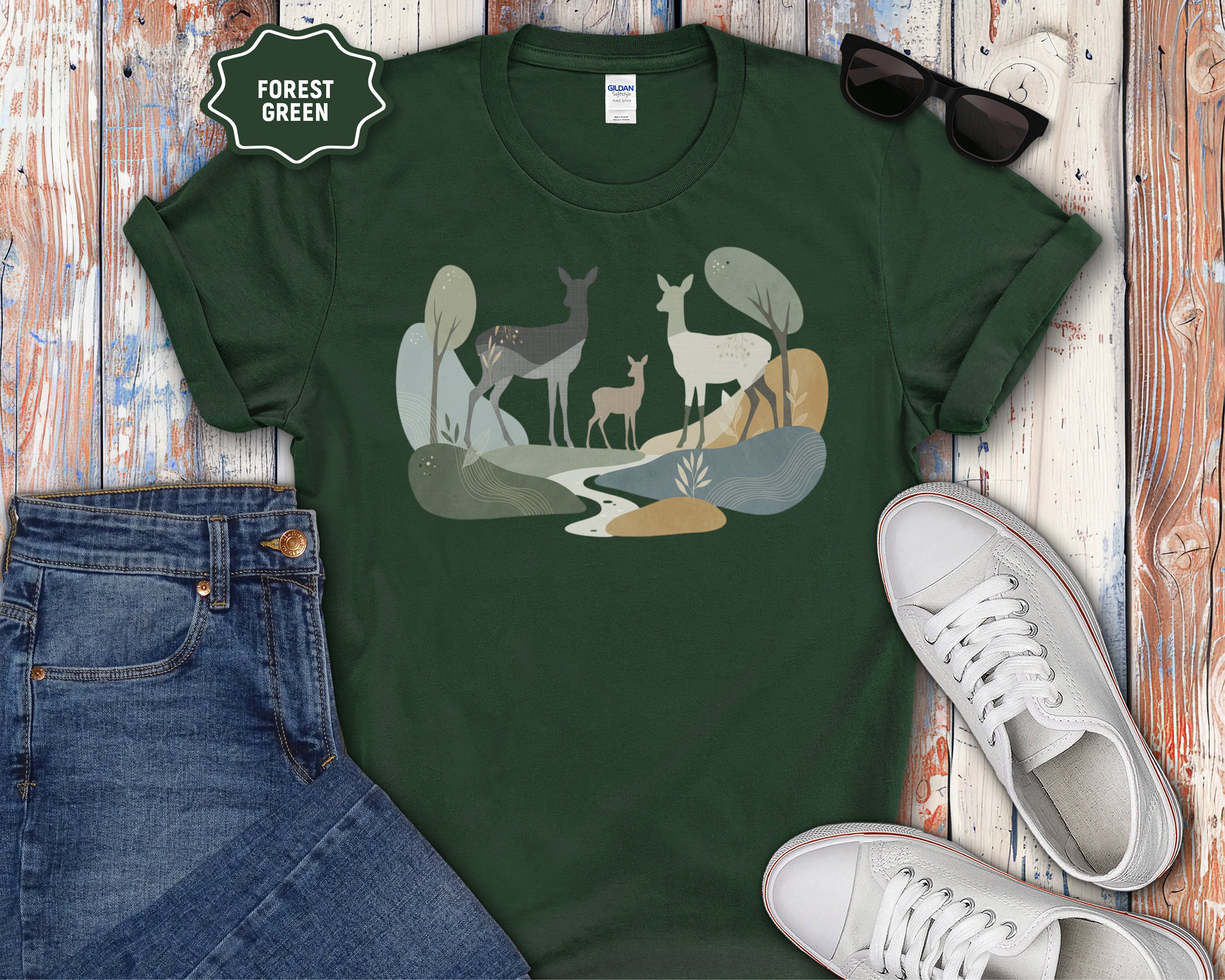 Deer Meadow Graphic T-Shirt