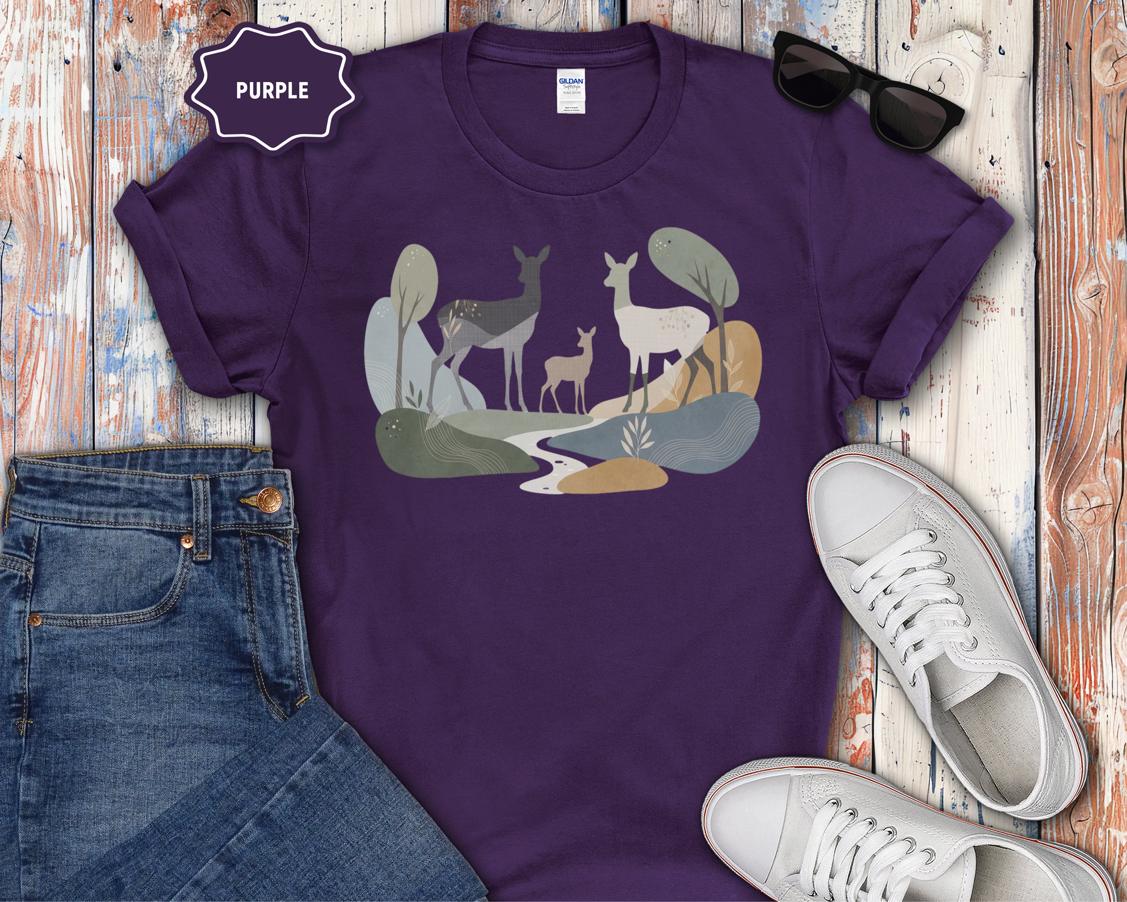 Deer Meadow Graphic T-Shirt