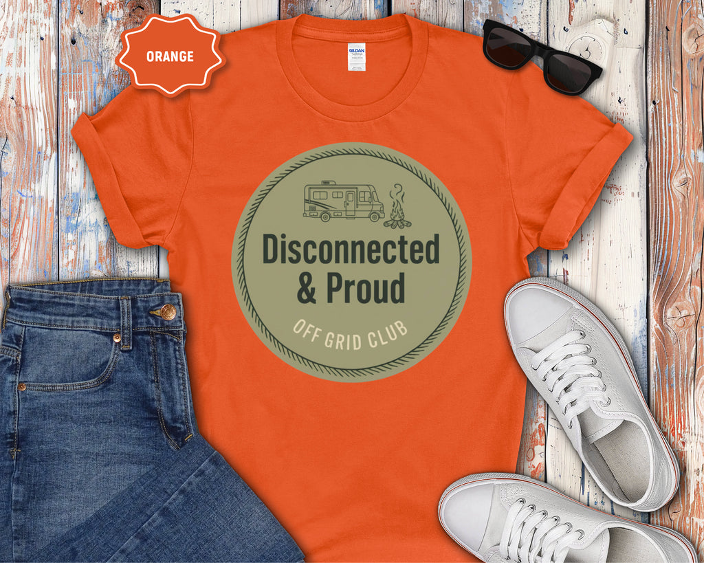T‑Shirt — Disconnected & Proud Off Grid Club Graphic Tee