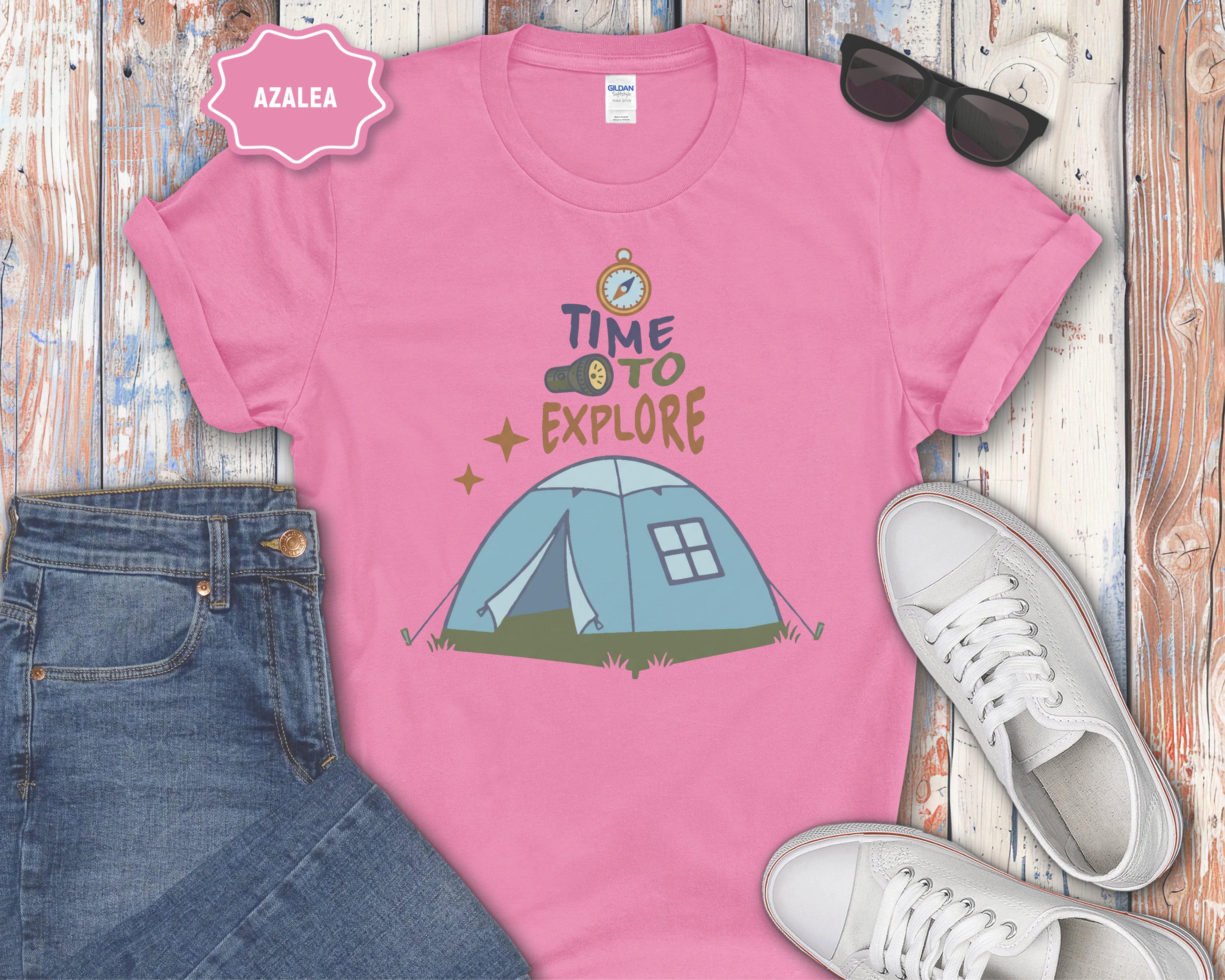 Time to Explore Tent T-Shirt