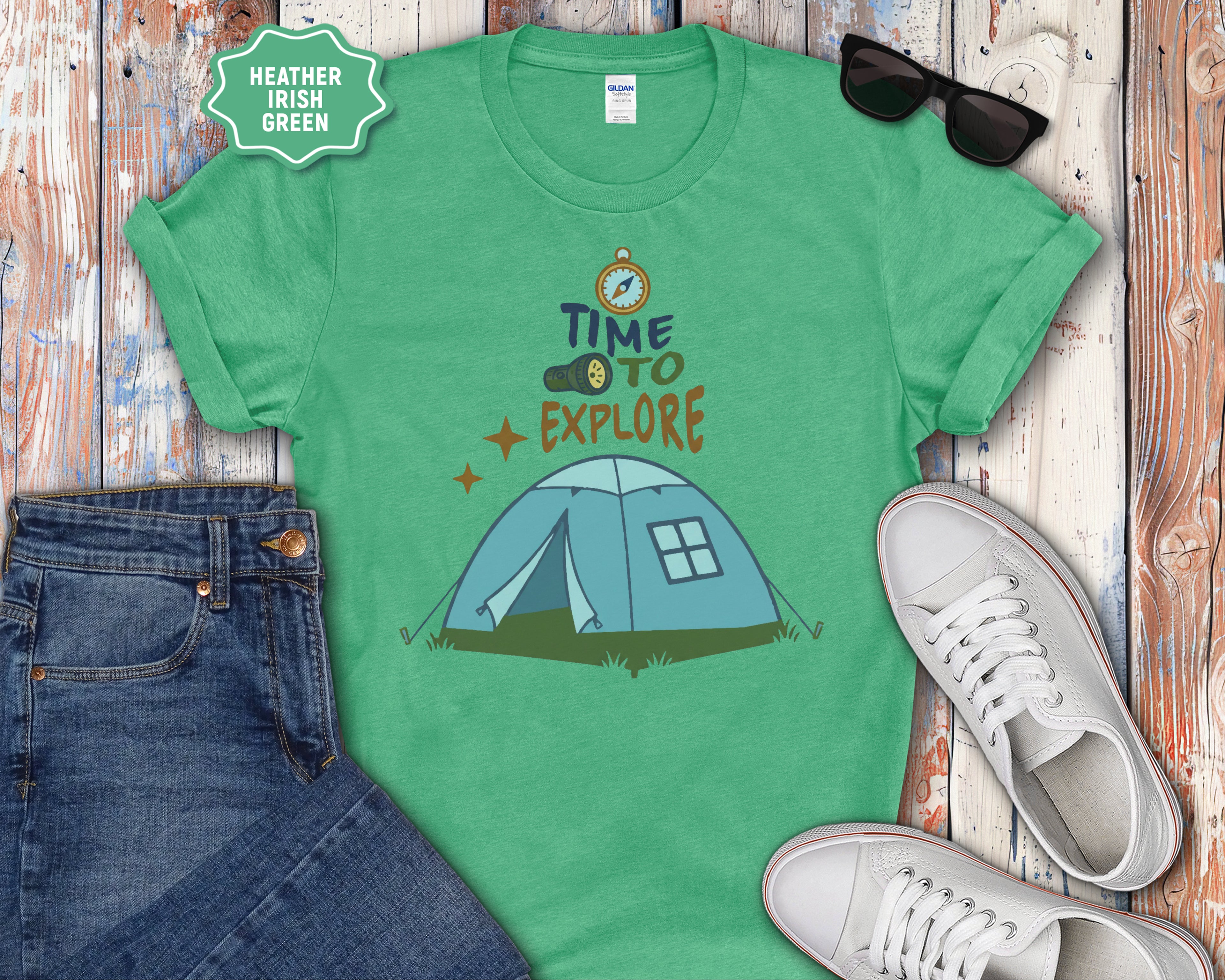 Time to Explore Tent T-Shirt