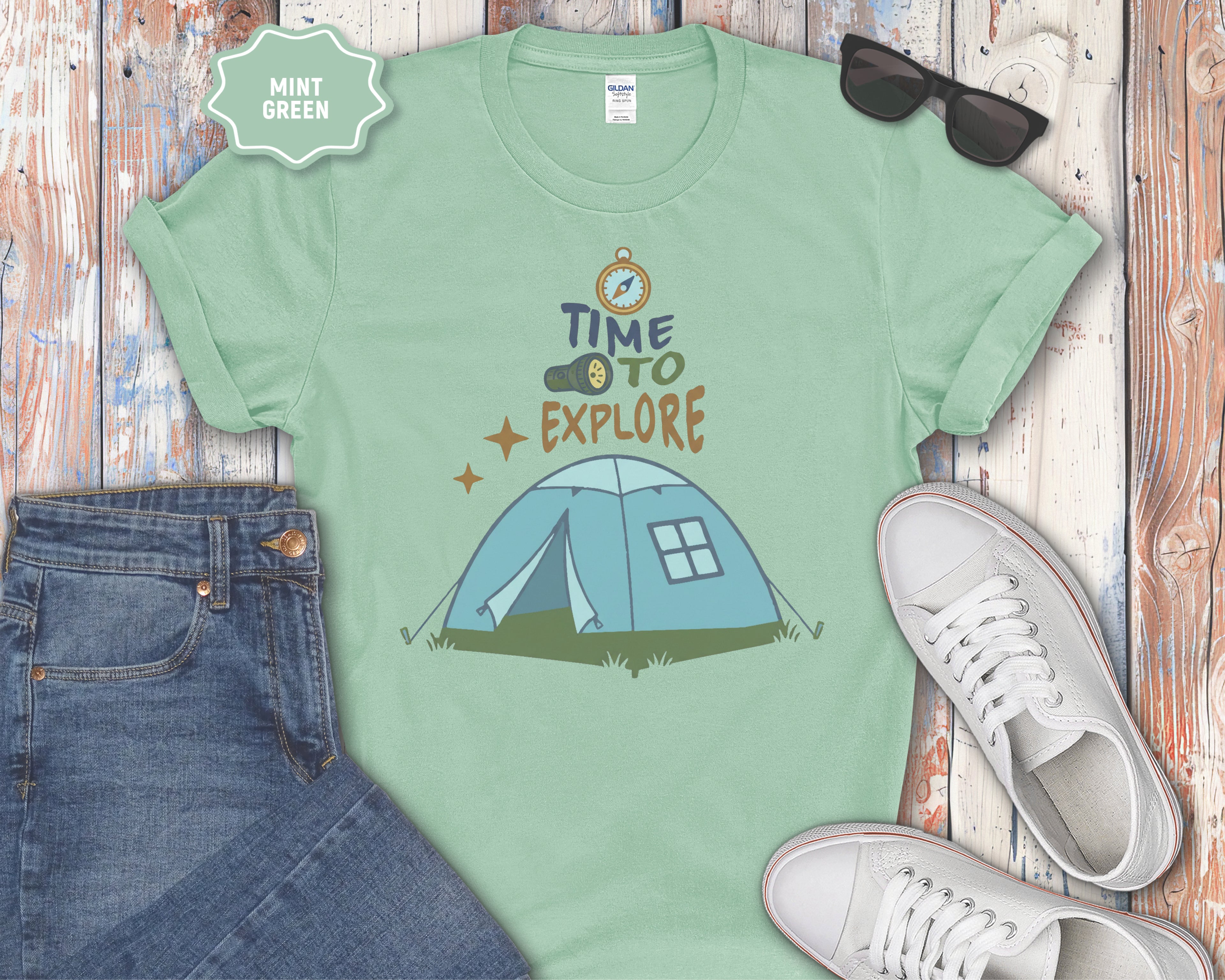 Time to Explore Tent T-Shirt