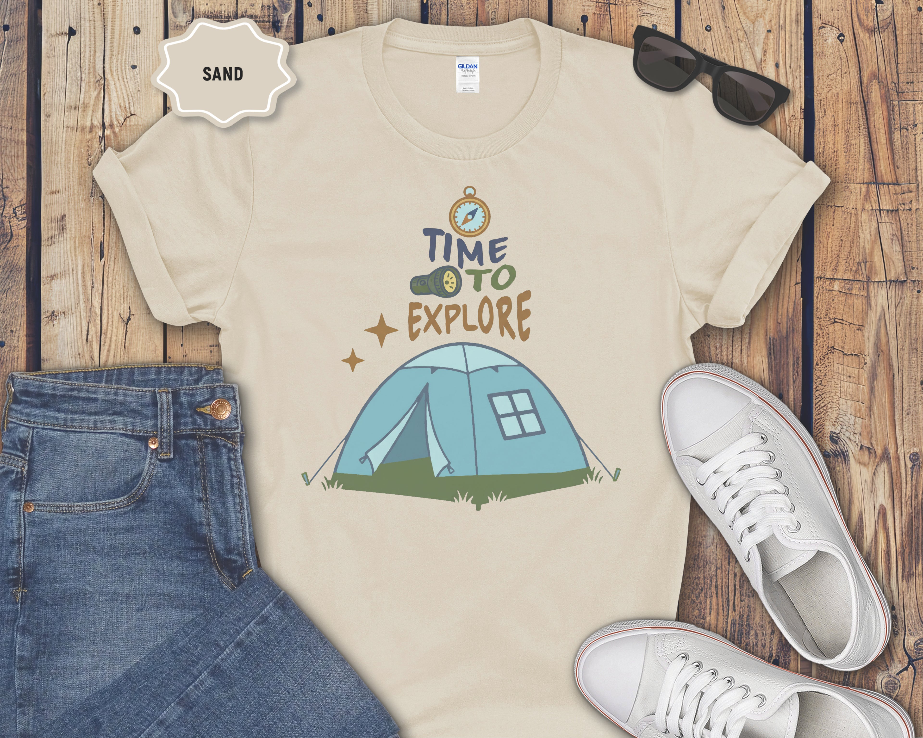 Time to Explore Tent T-Shirt