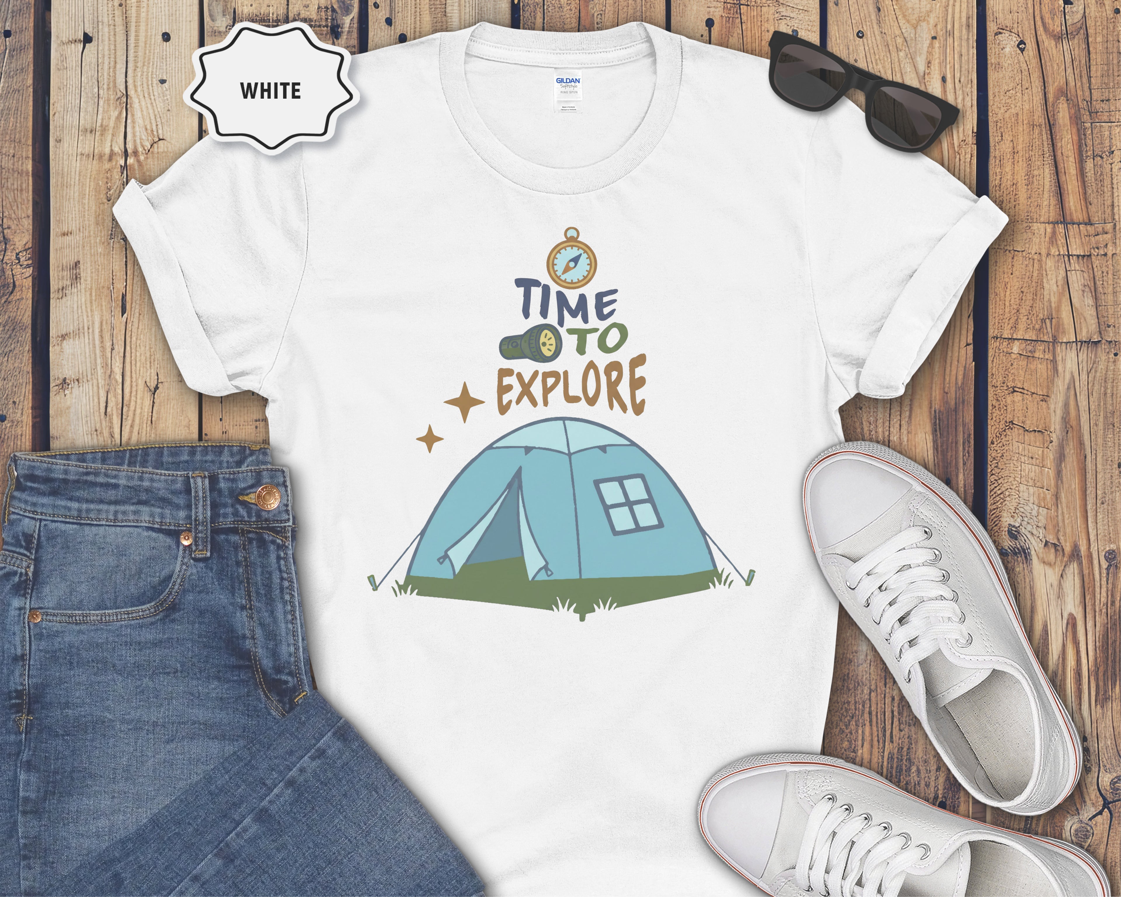Time to Explore Tent T-Shirt