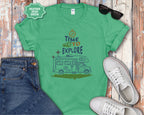 Time to Explore RV Camper T-Shirt | Adventure Campervan Travel Tee