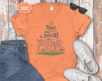Time to Explore RV Camper T-Shirt | Adventure Campervan Travel Tee