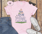 Time to Explore RV Camper T-Shirt | Adventure Campervan Travel Tee