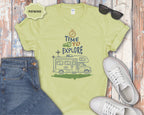 Time to Explore RV Camper T-Shirt | Adventure Campervan Travel Tee
