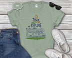 Time to Explore RV Camper T-Shirt | Adventure Campervan Travel Tee
