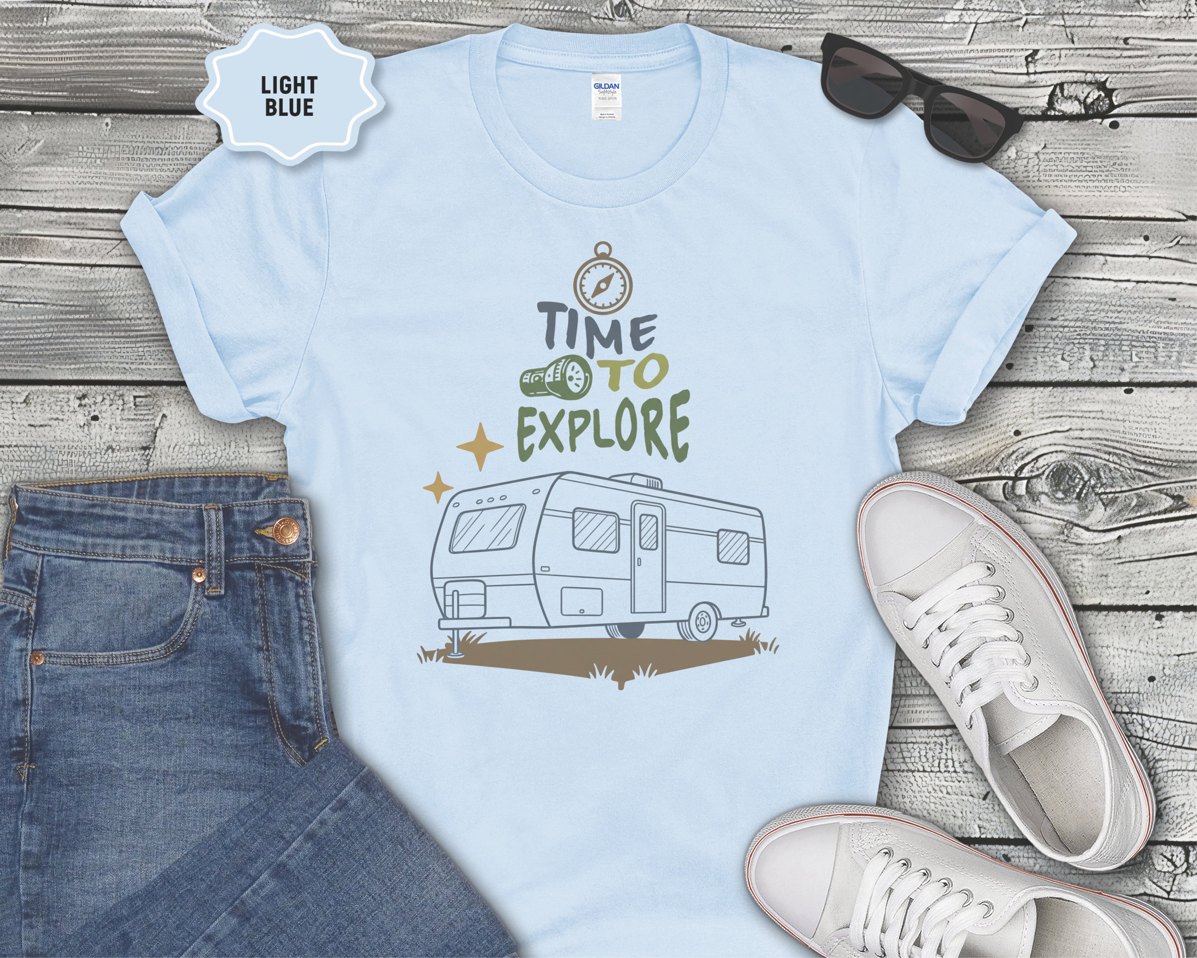 Time To Explore camper RV T-Shirt