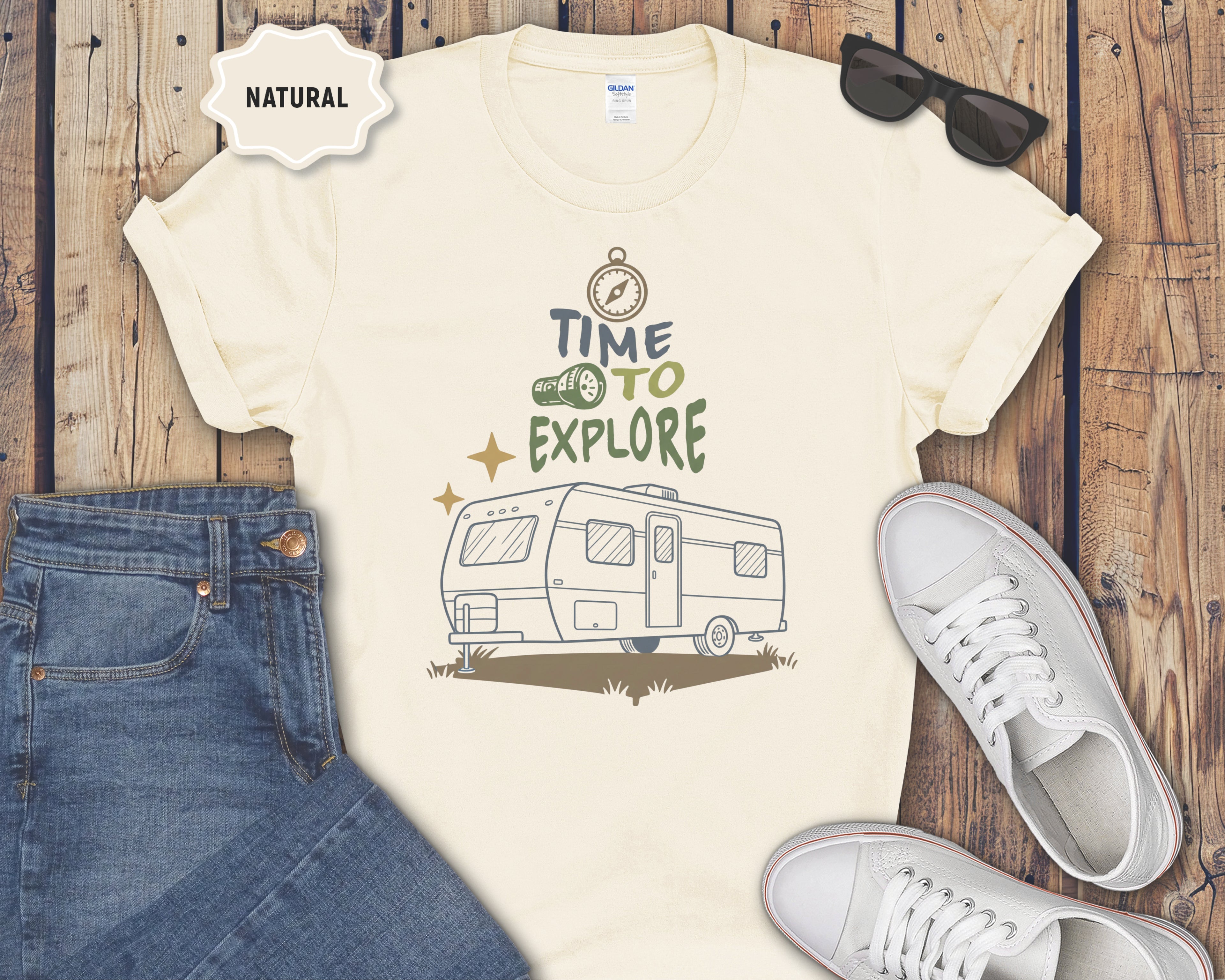 Time To Explore camper RV T-Shirt