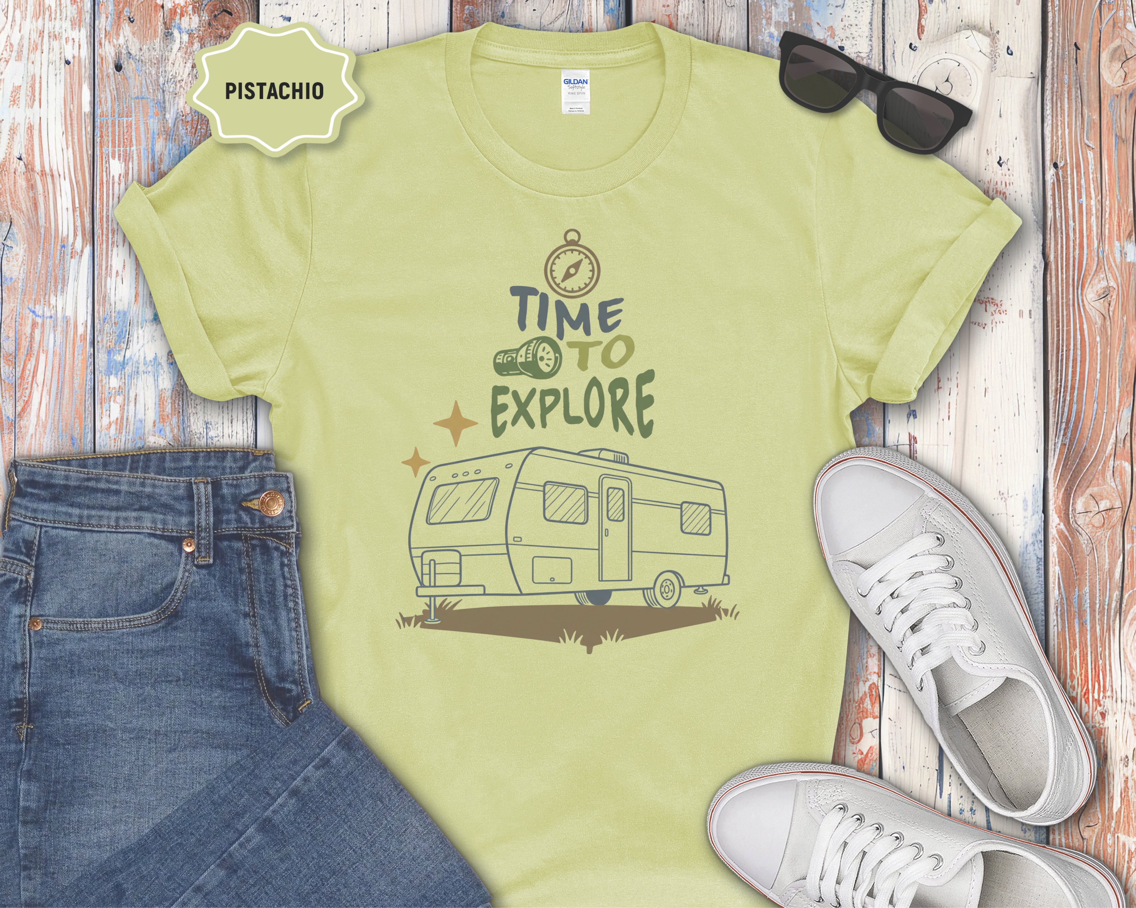 Time To Explore camper RV T-Shirt