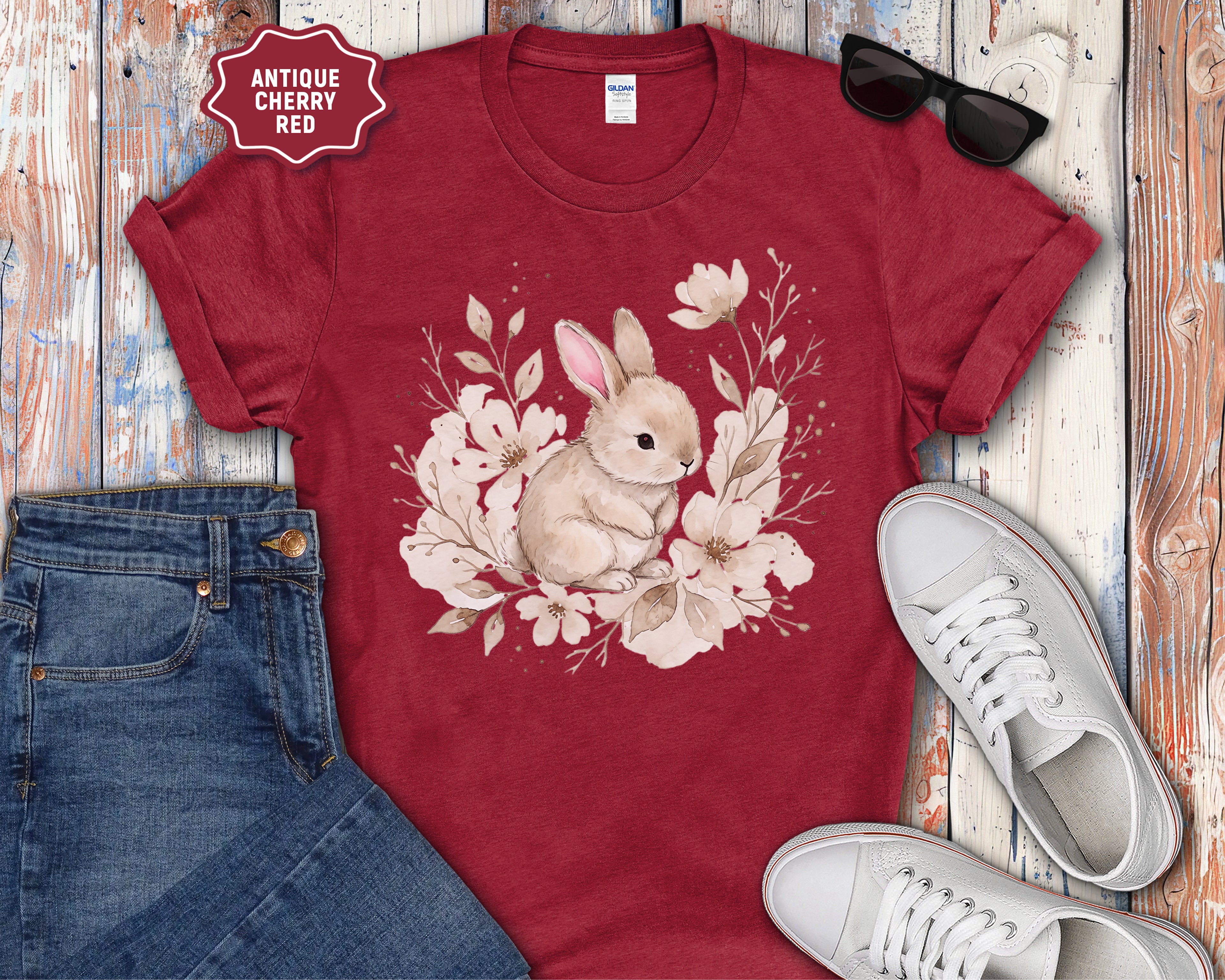 Spring Easter Pastel Rabbit Tee