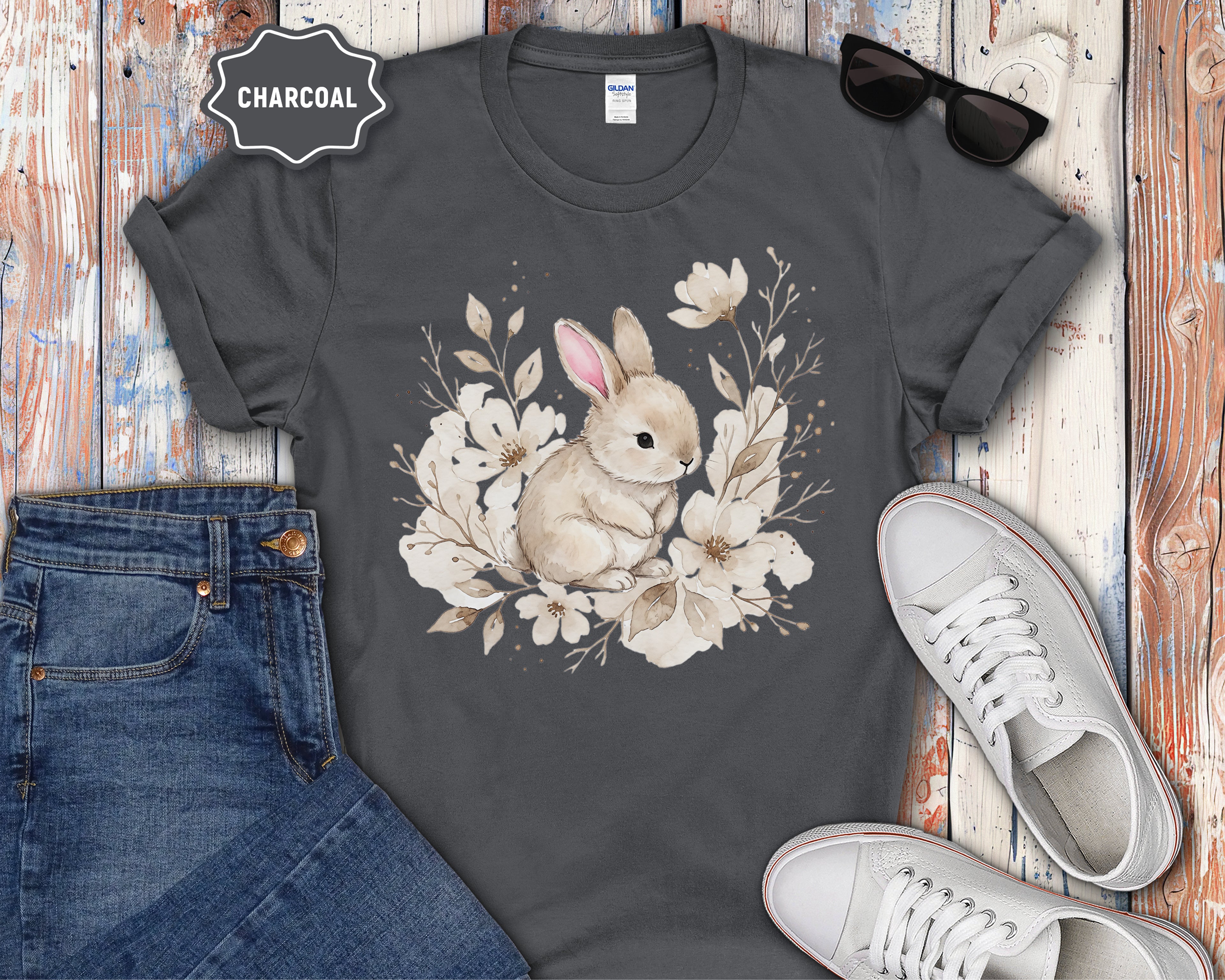 Spring Easter Pastel Rabbit Tee