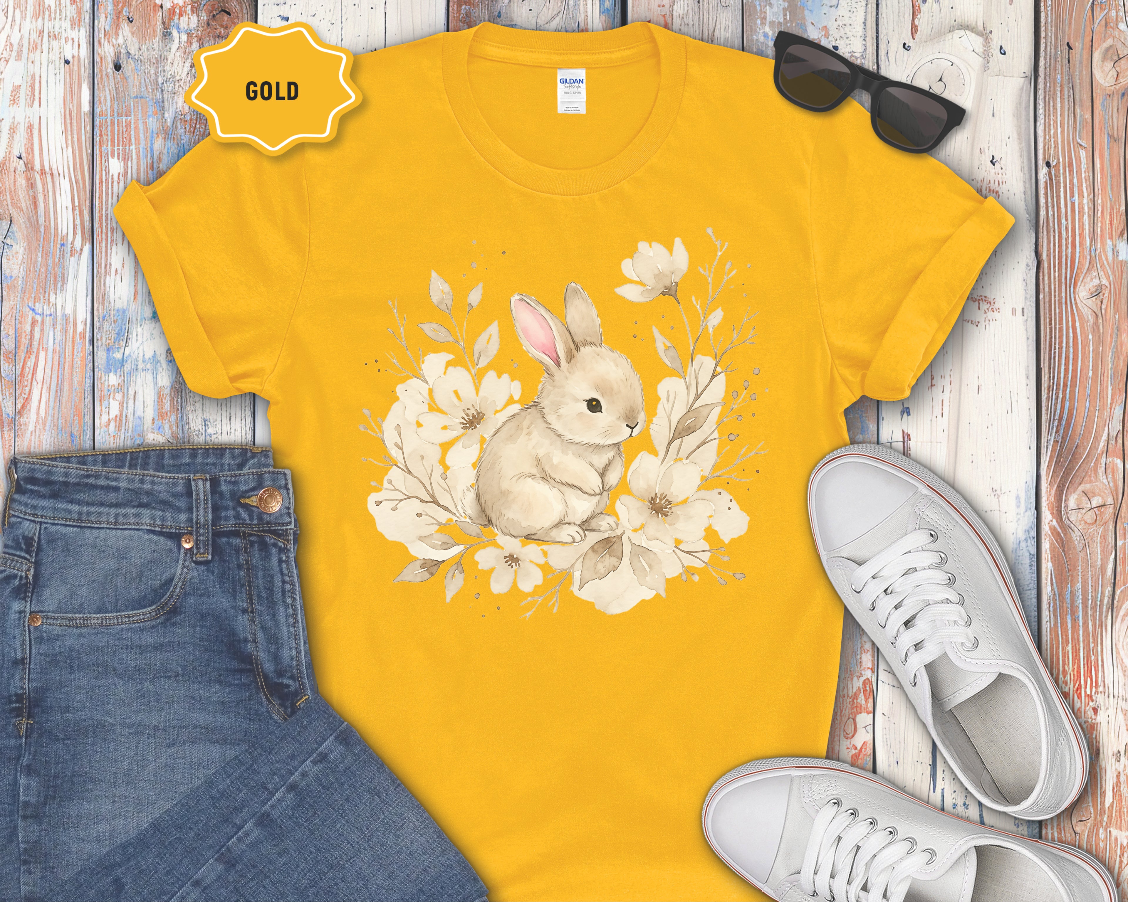 Spring Easter Pastel Rabbit Tee