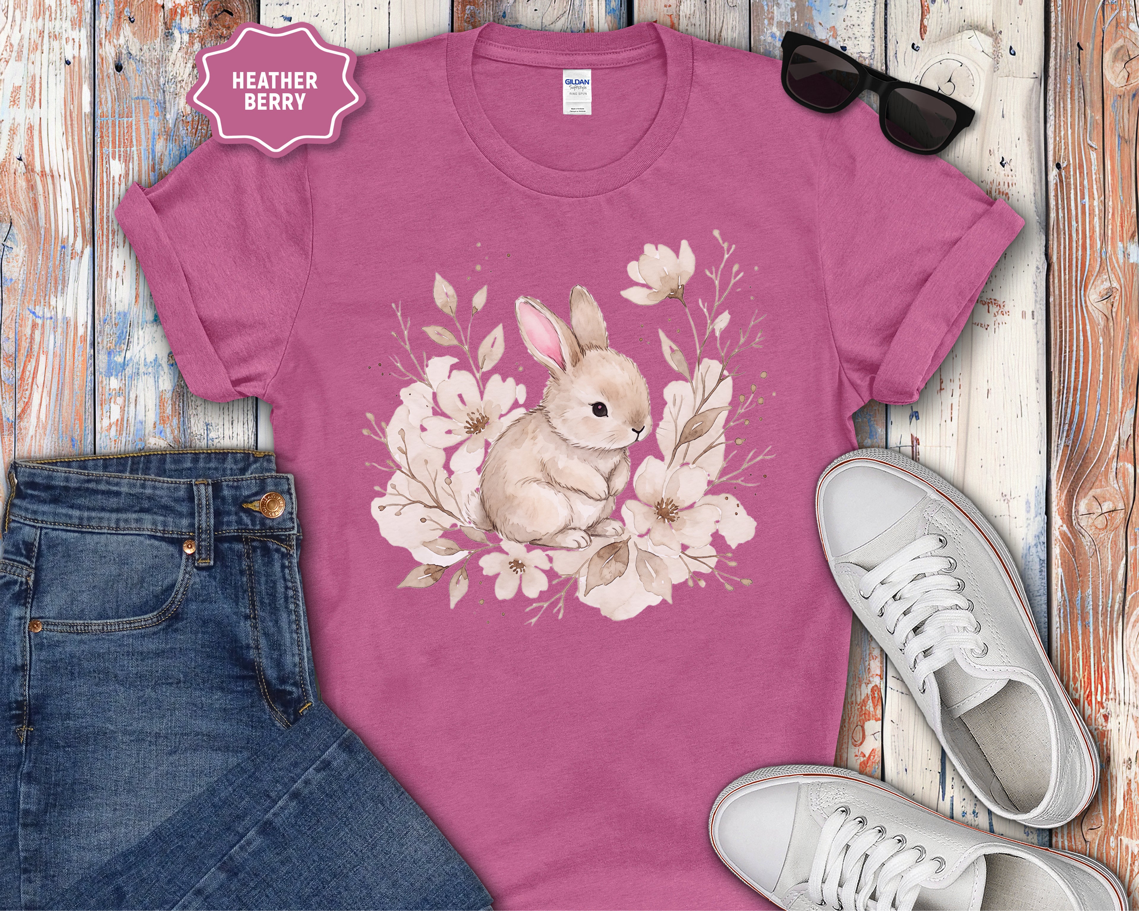 Spring Easter Pastel Rabbit Tee