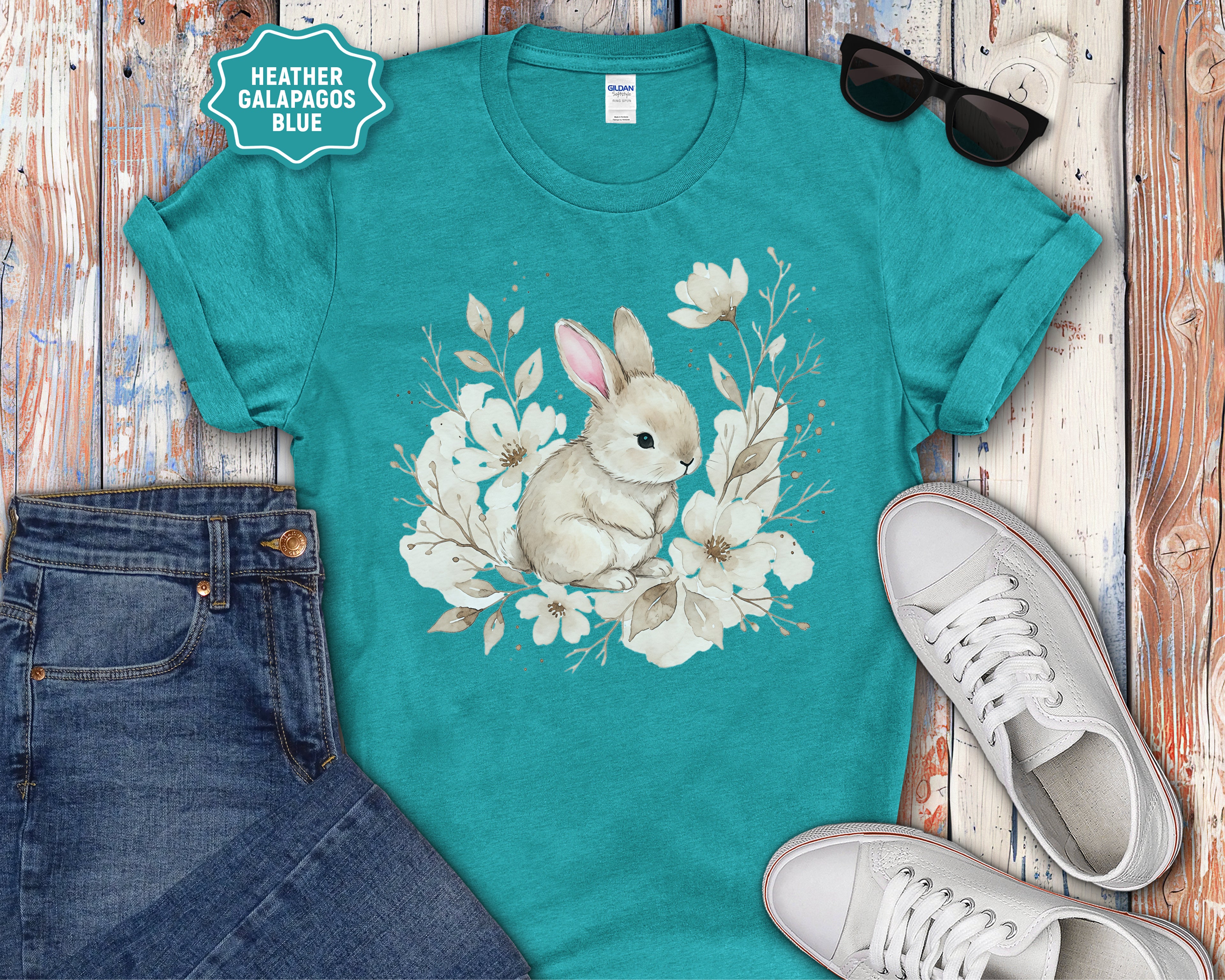 Spring Easter Pastel Rabbit Tee