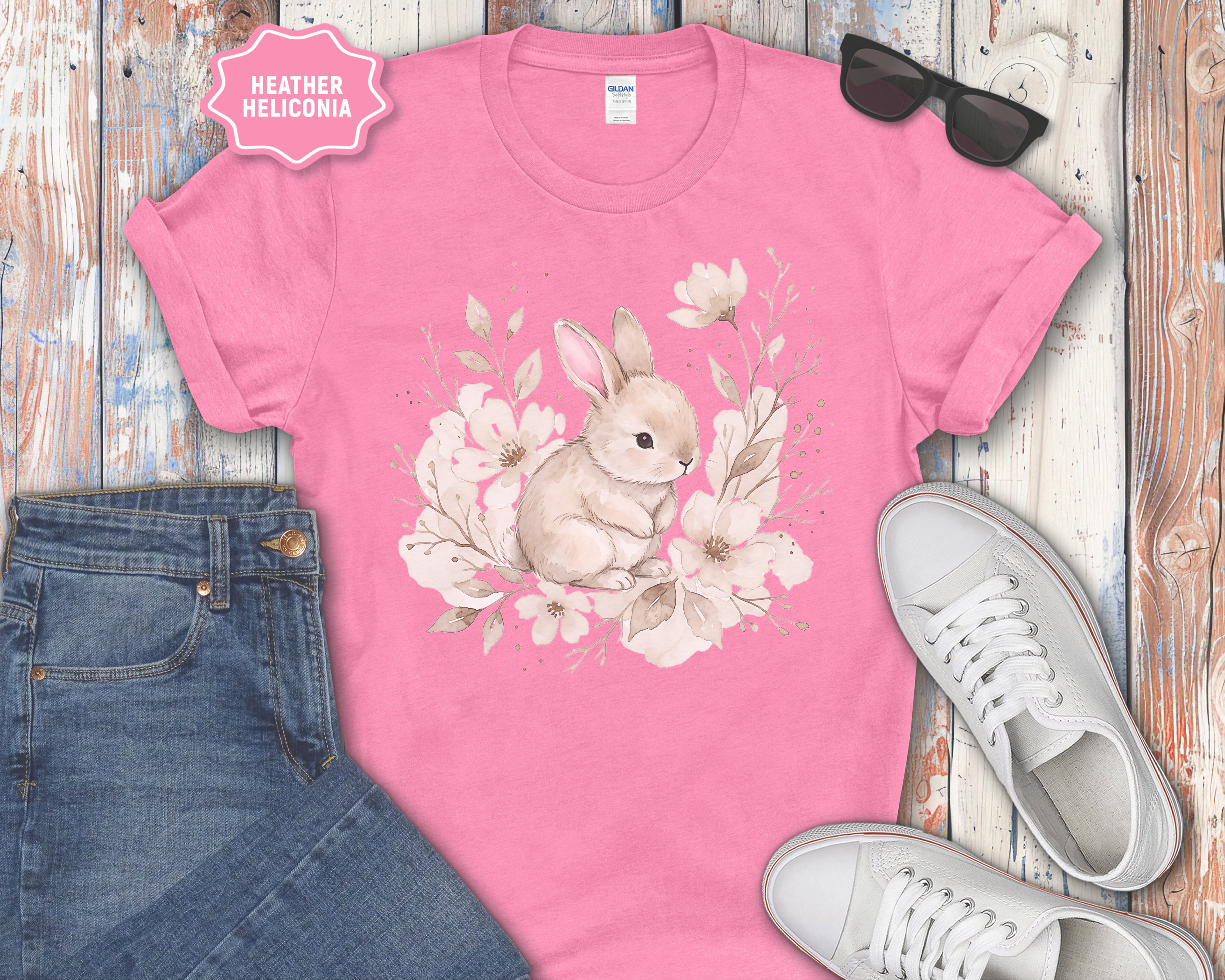 Spring Easter Pastel Rabbit Tee