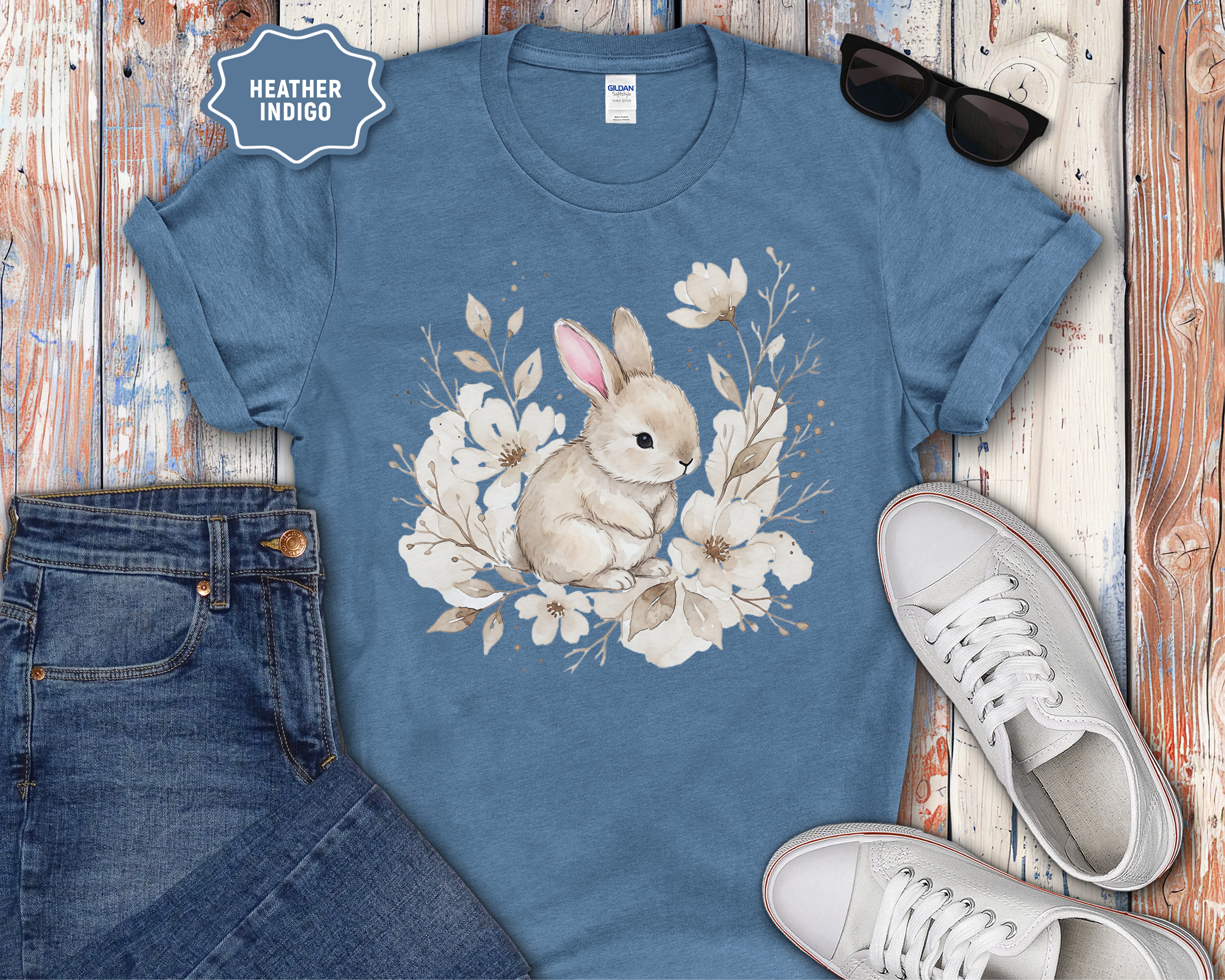 Spring Easter Pastel Rabbit Tee