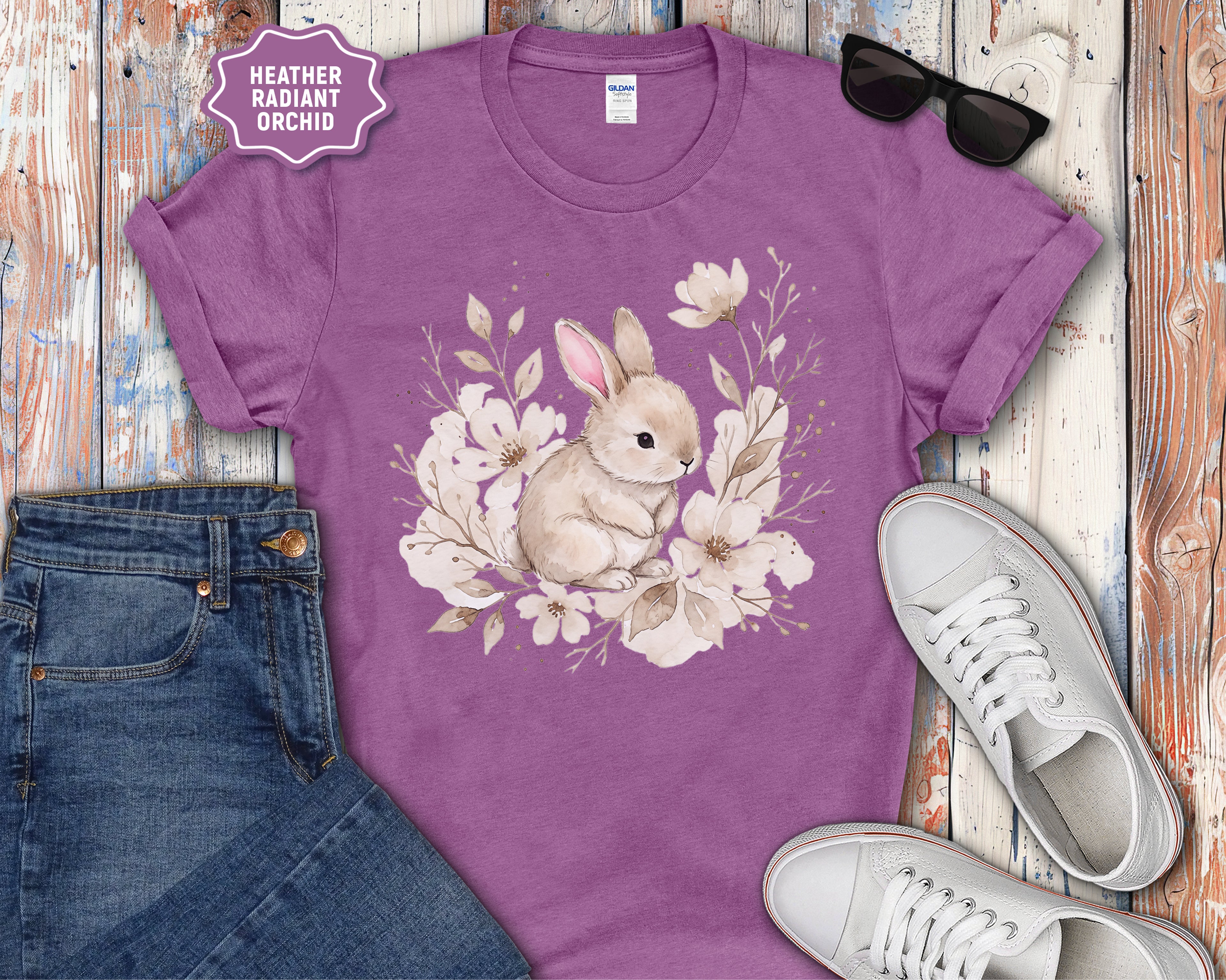 Spring Easter Pastel Rabbit Tee