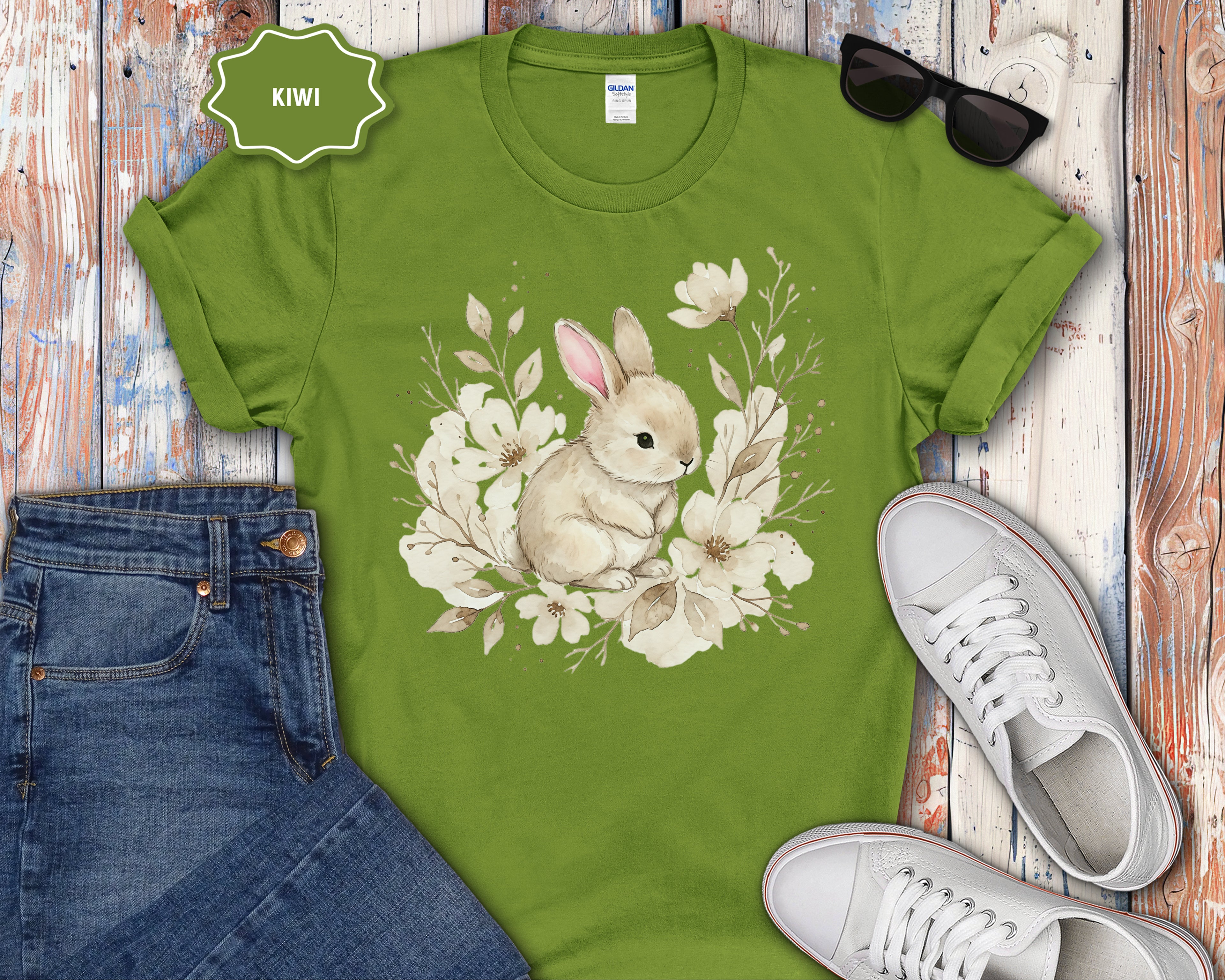Spring Easter Pastel Rabbit Tee
