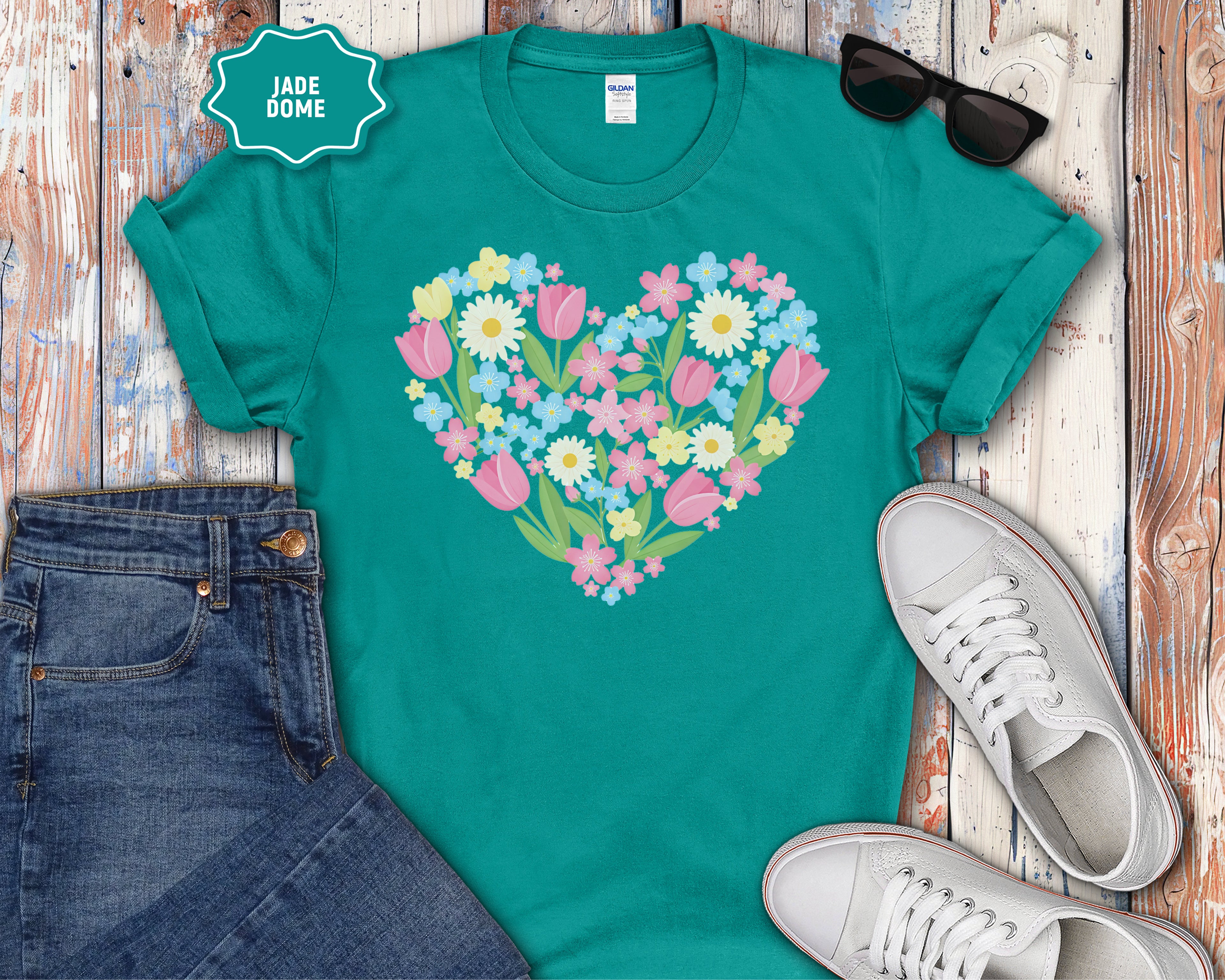 Floral Heart T-Shirt